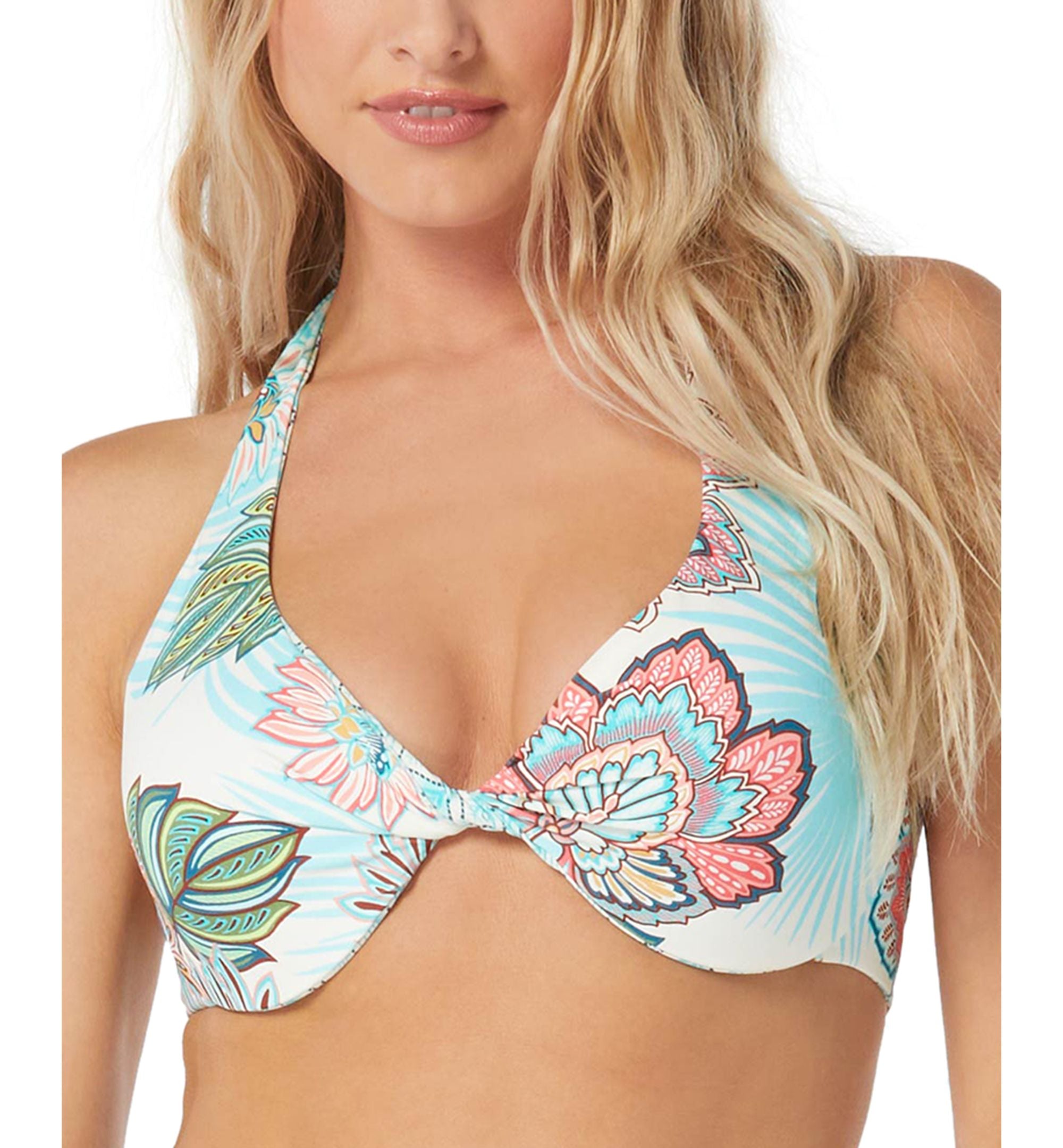 Women's Verso Reversible Bra-Sized Twist-Front Bikini Top