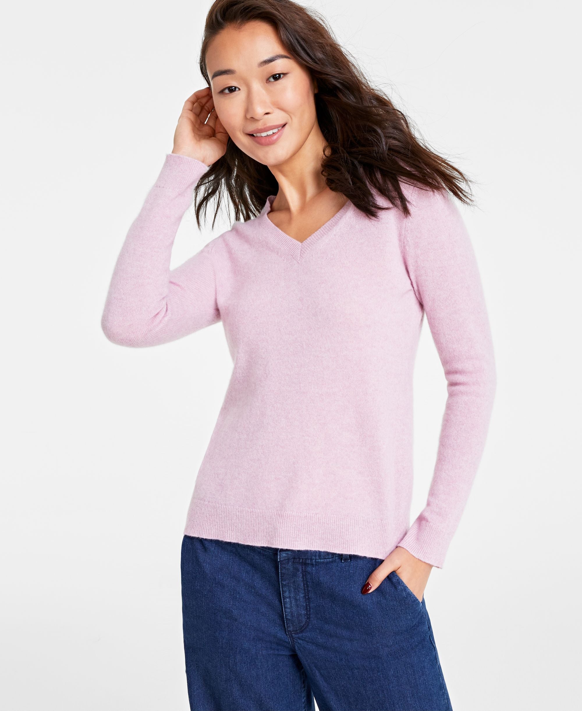 Women's 100% Cashmere V-Neck Sweater