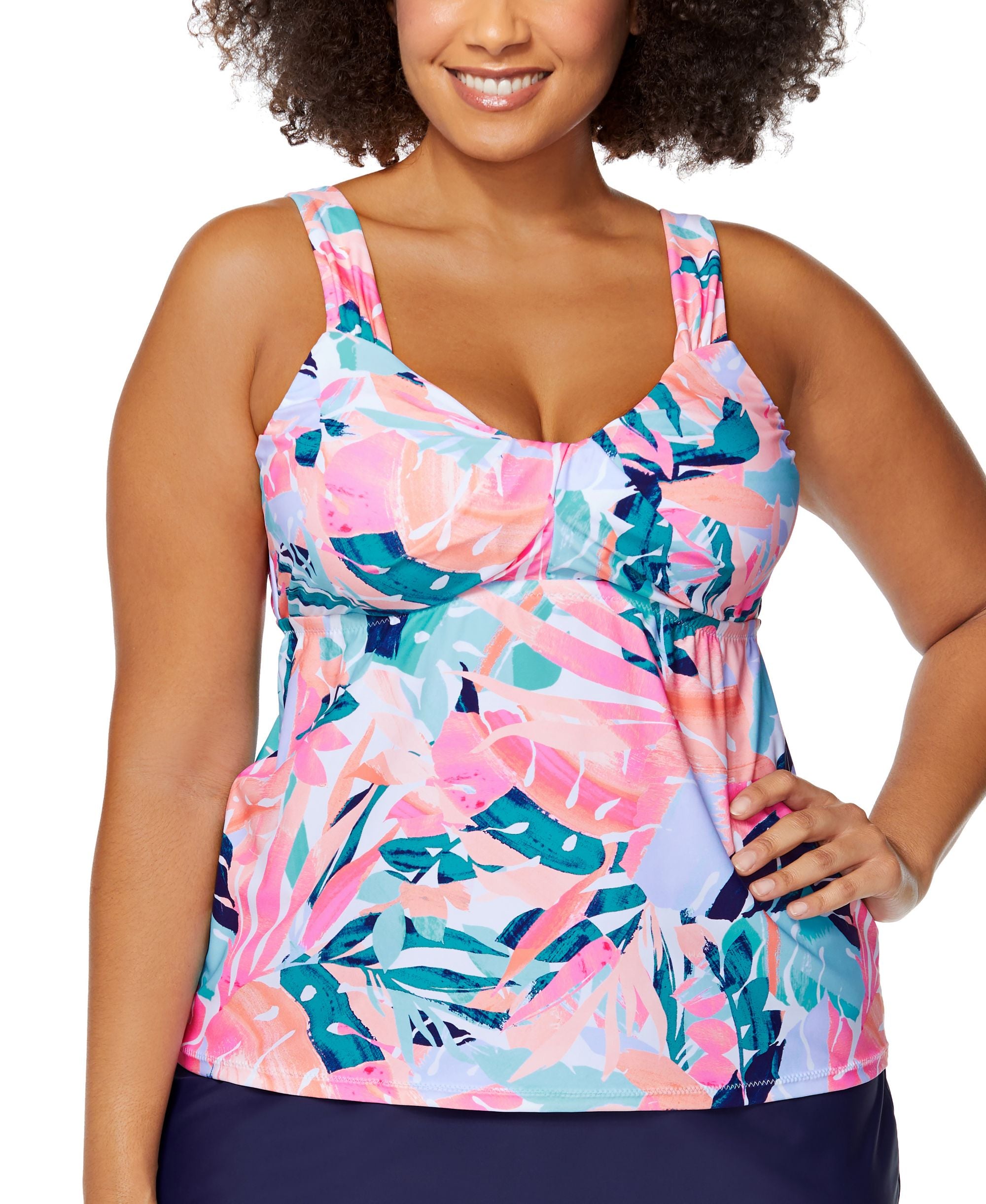 Trendy Plus Size Miami Nights Rimini Tankini Top