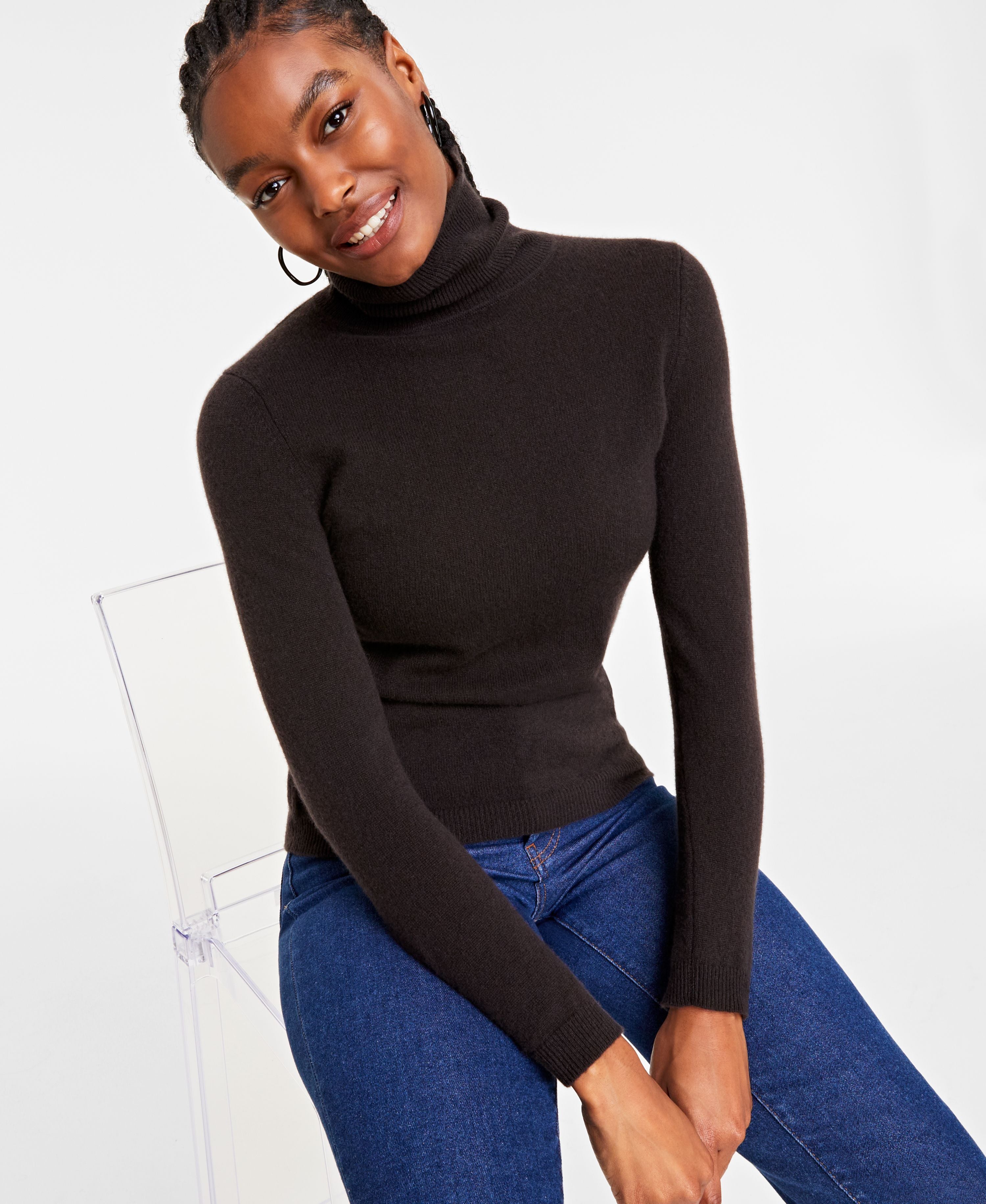 Women's 100% Cashmere Turtleneck Sweater