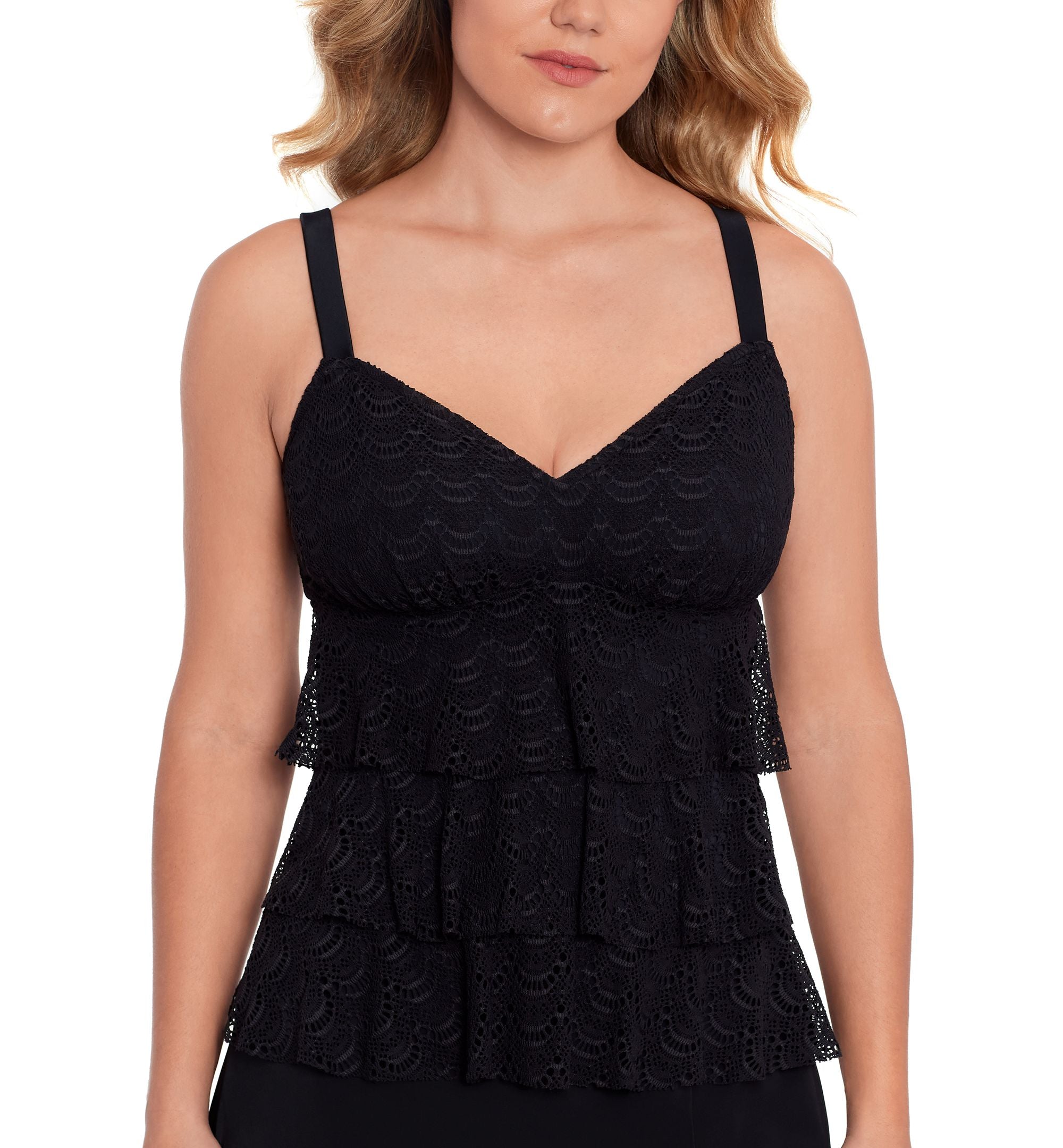 Women's V-Neck Tier Tankini Top