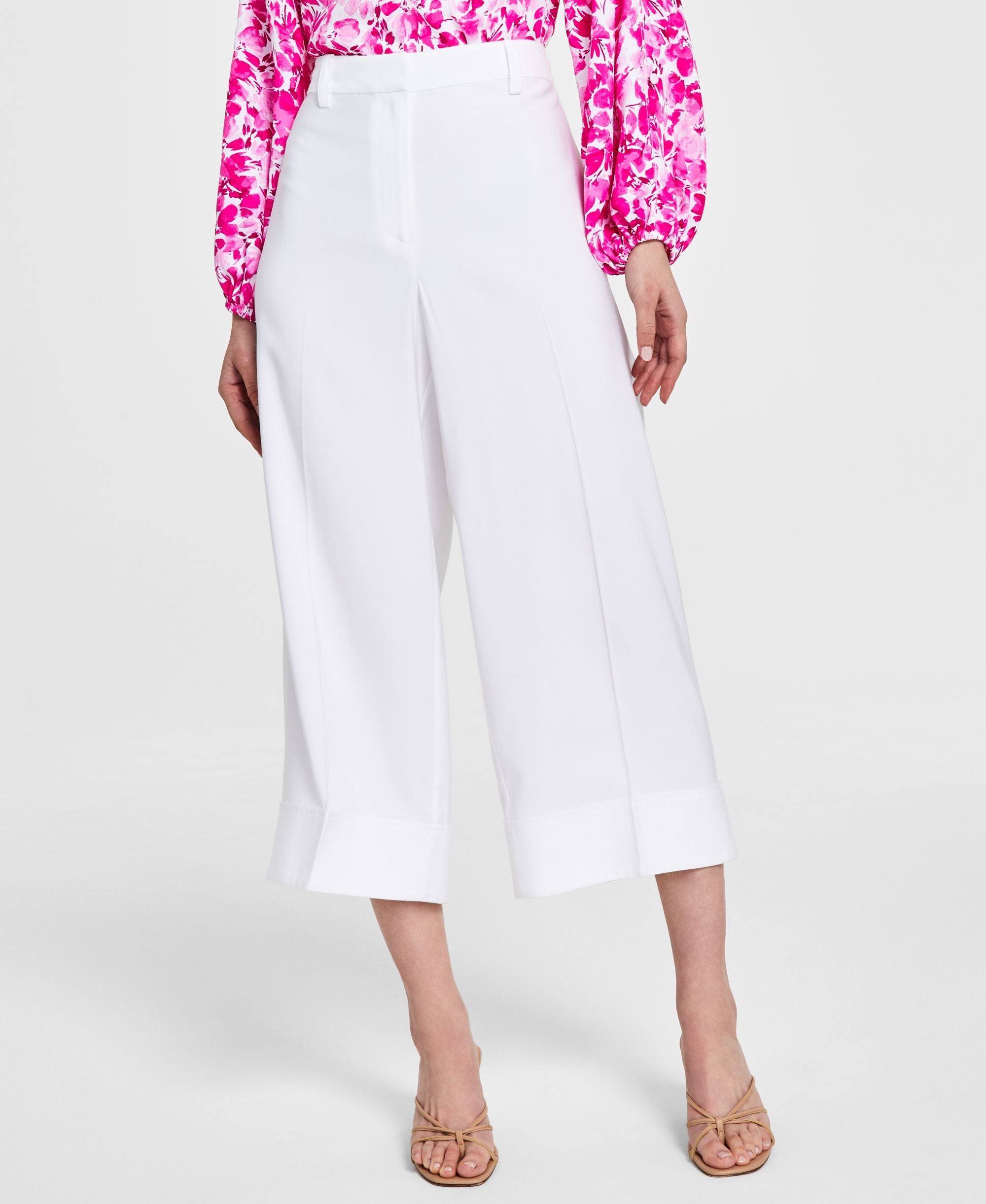 Women's Cropped Wide-Leg Pants