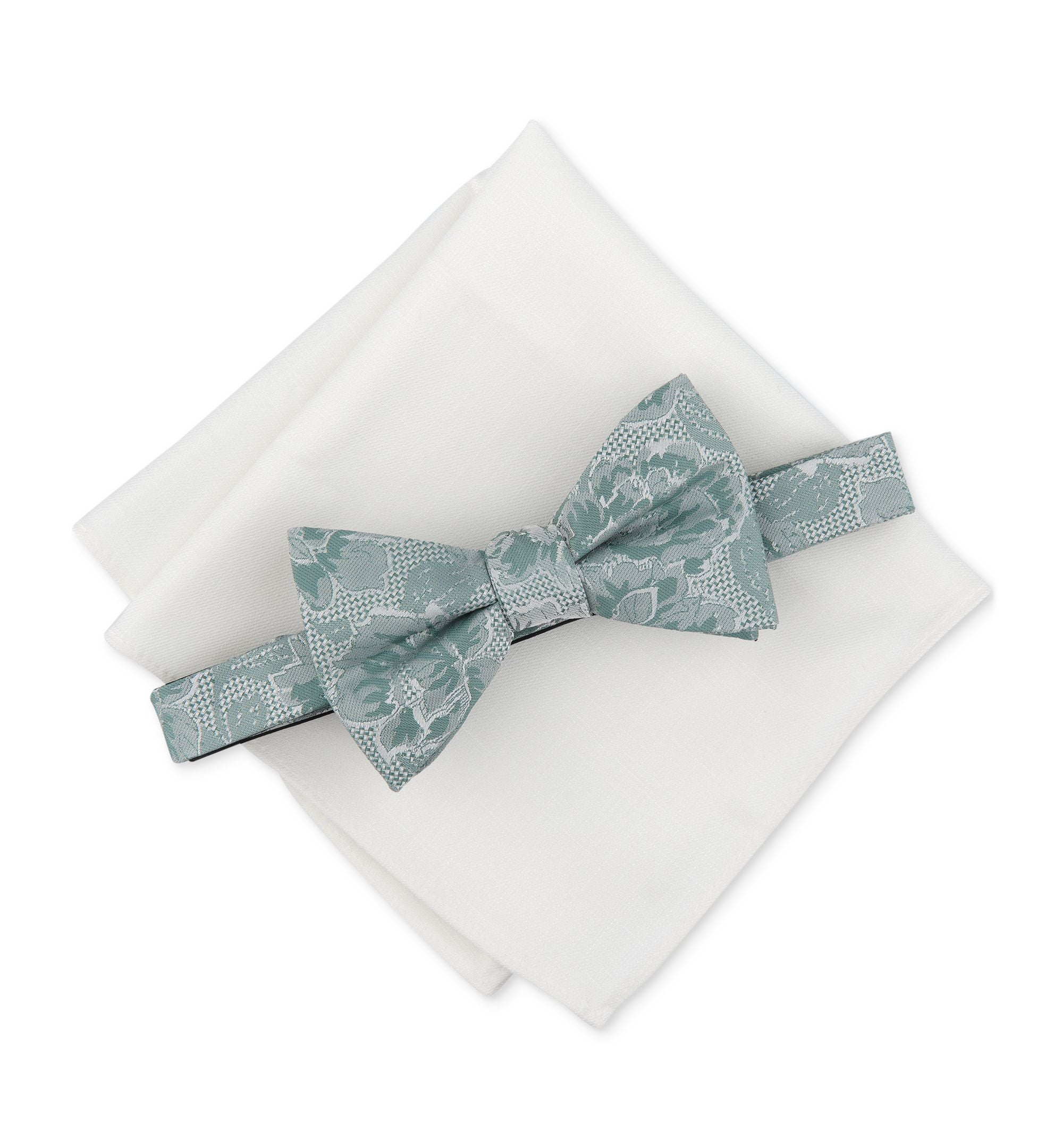 Men's Haida Floral Bow Tie & Pocket Square Set