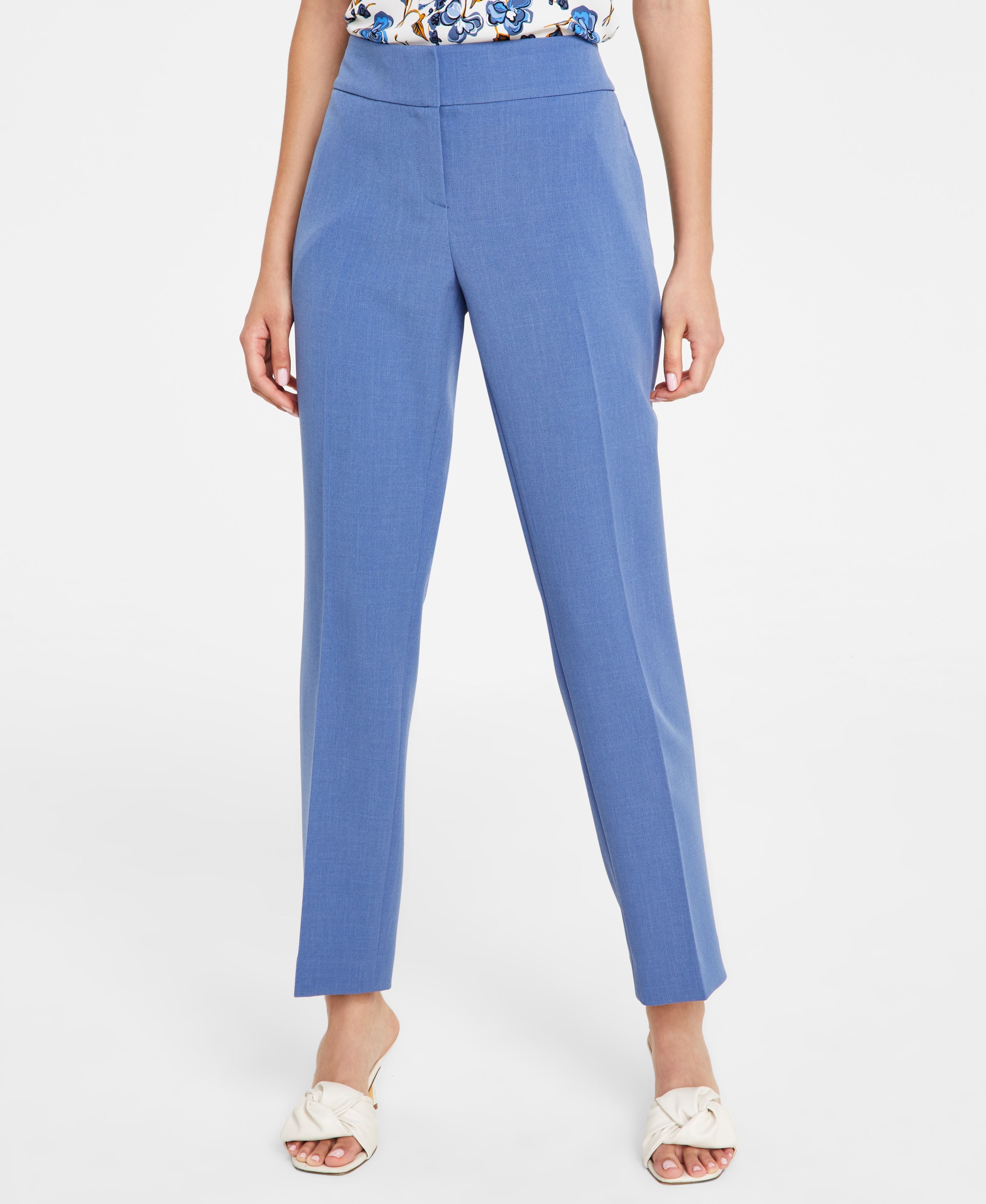 Women's Stretch-Crepe Straight-Leg Pants
