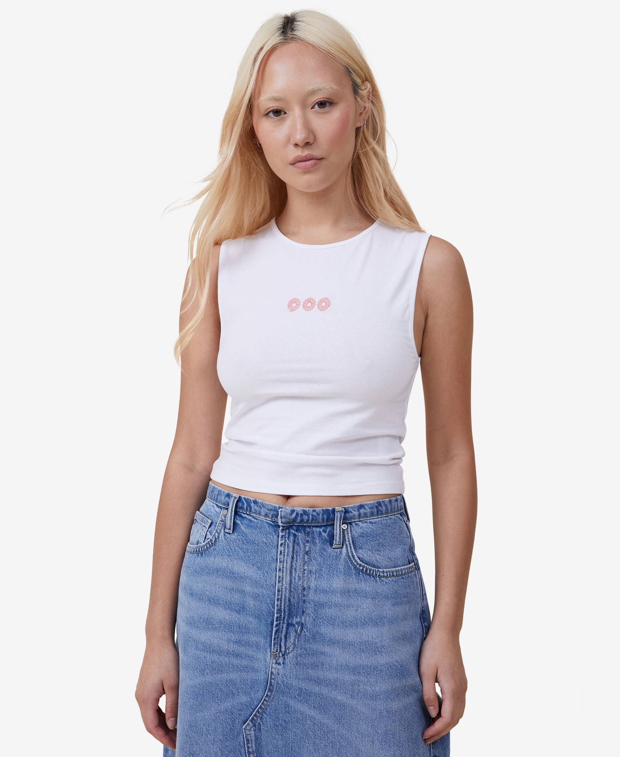 Women's 90s Crop Graphic Tank