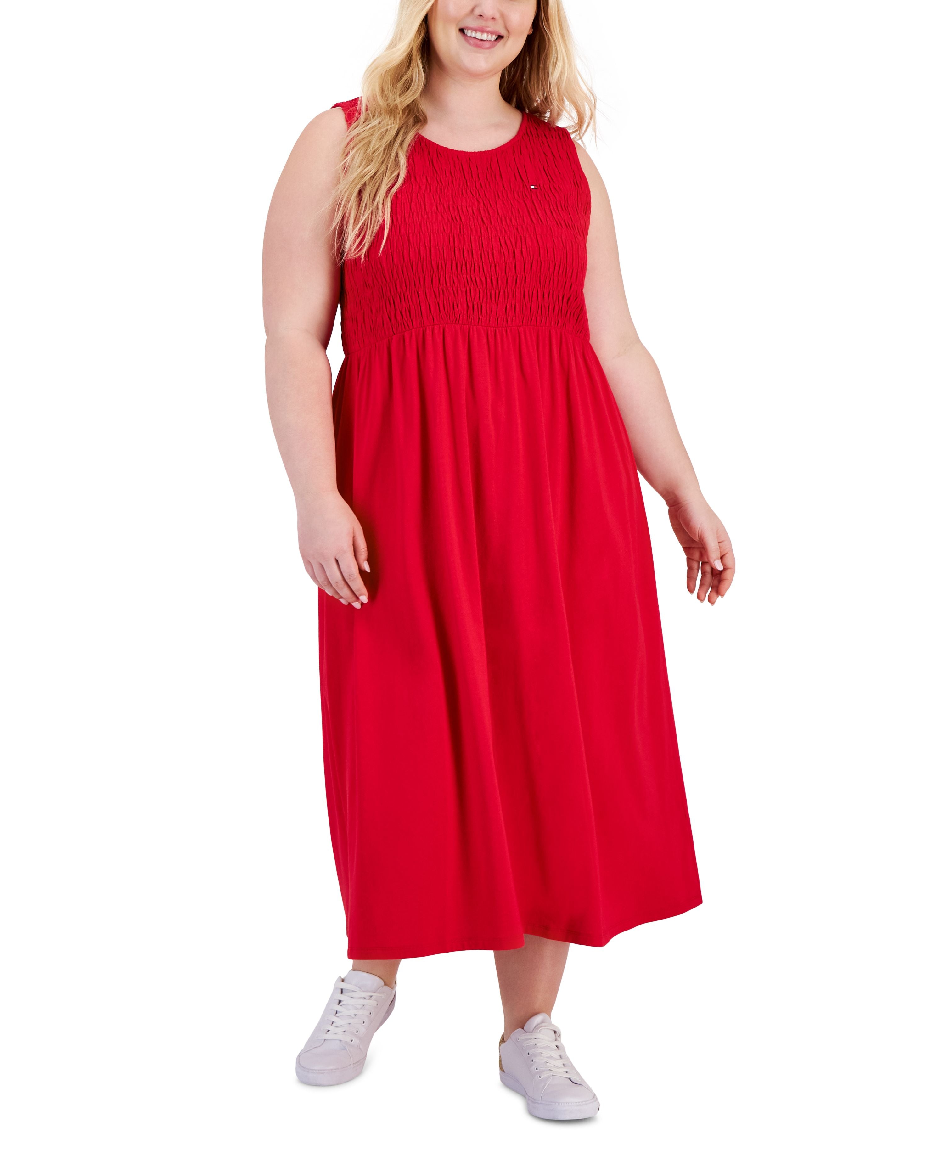 Plus Size Smocked Maxi Dress