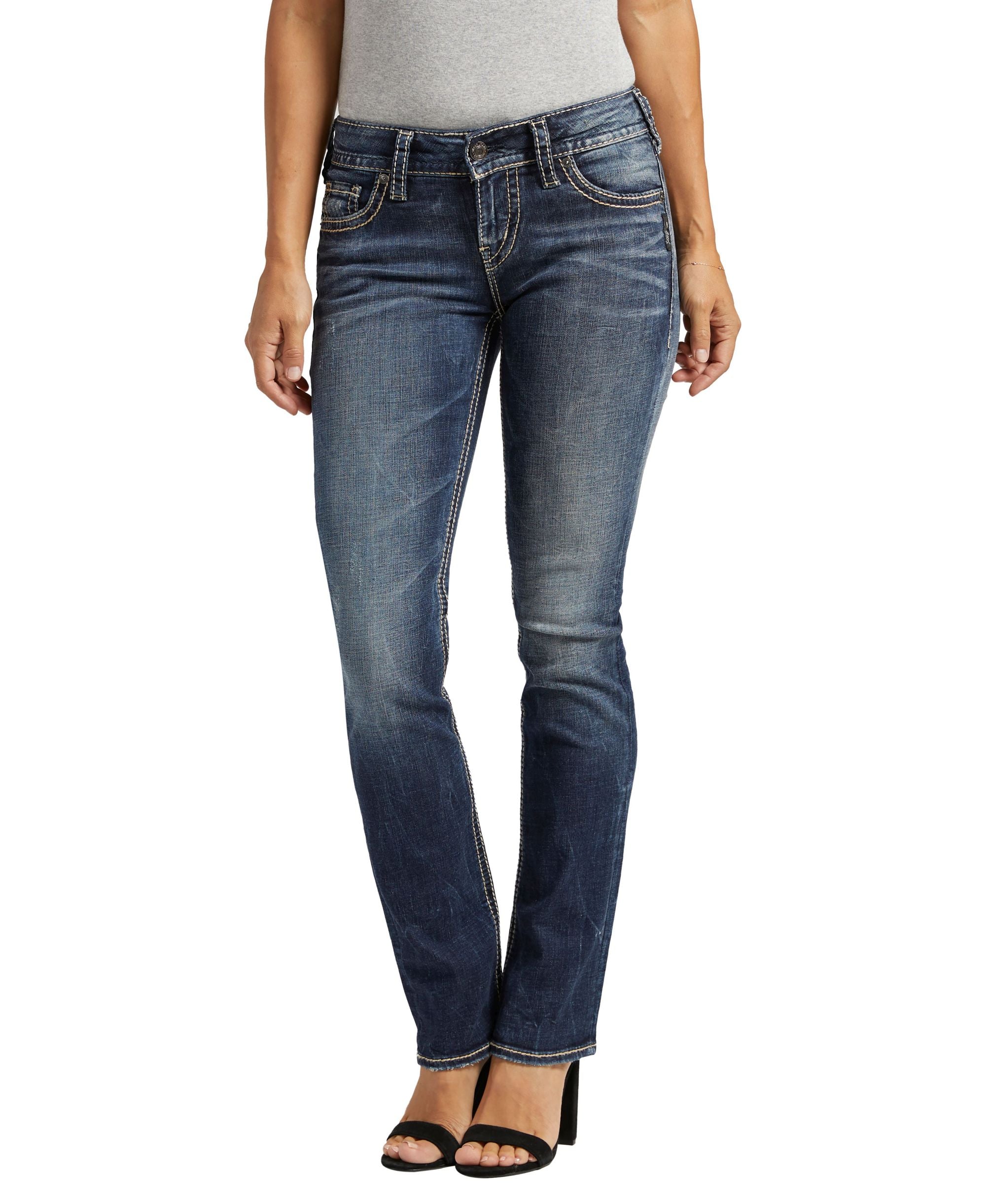 Suki Mid Rise Curvy Straight Jeans