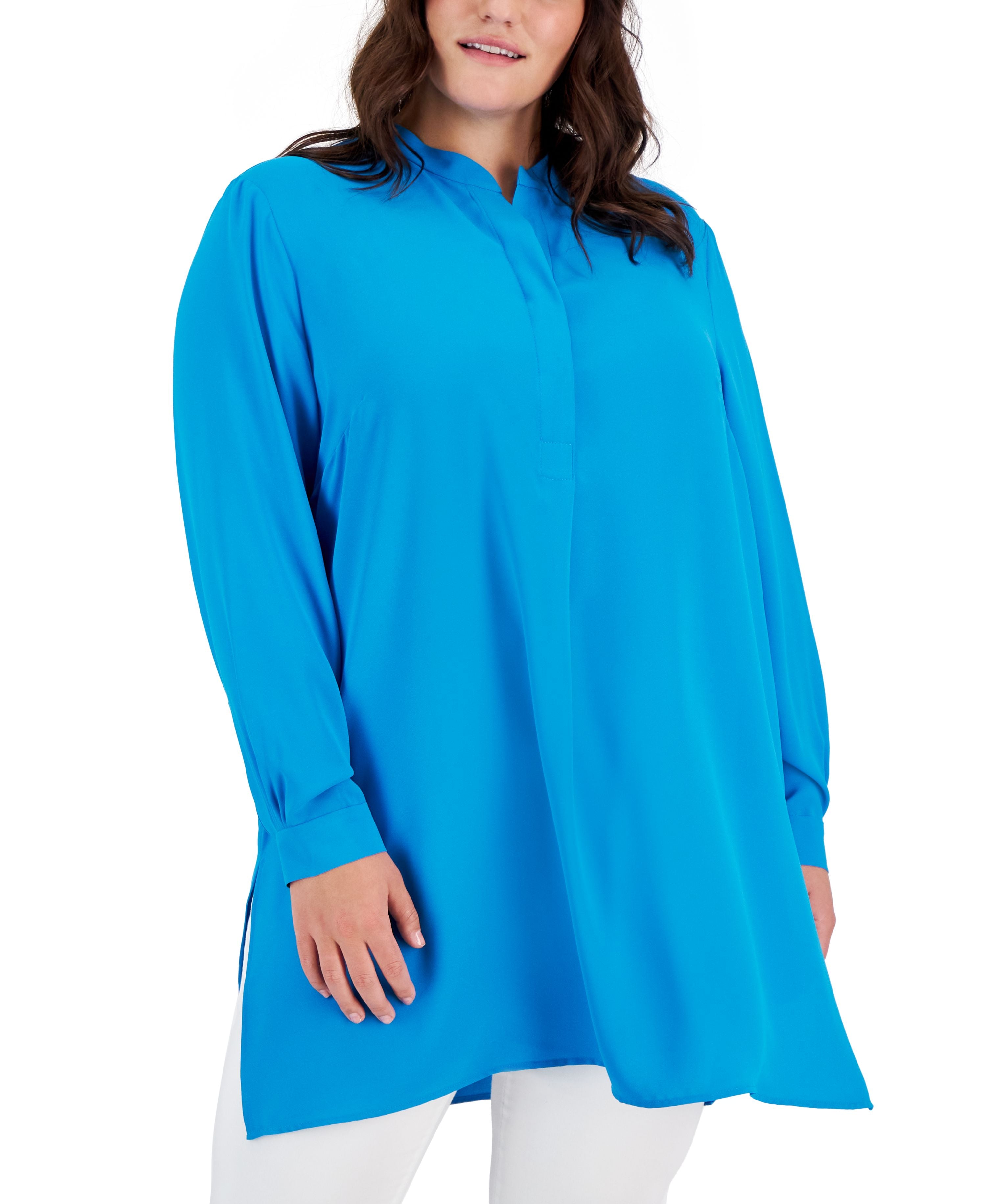 Plus Size Longer Length Nehru Tunic