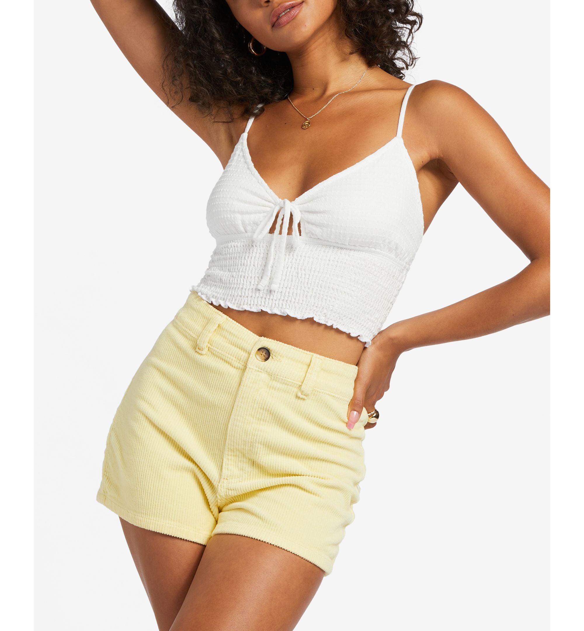 Juniors' Free Fall High-Rise Corduroy Shorts