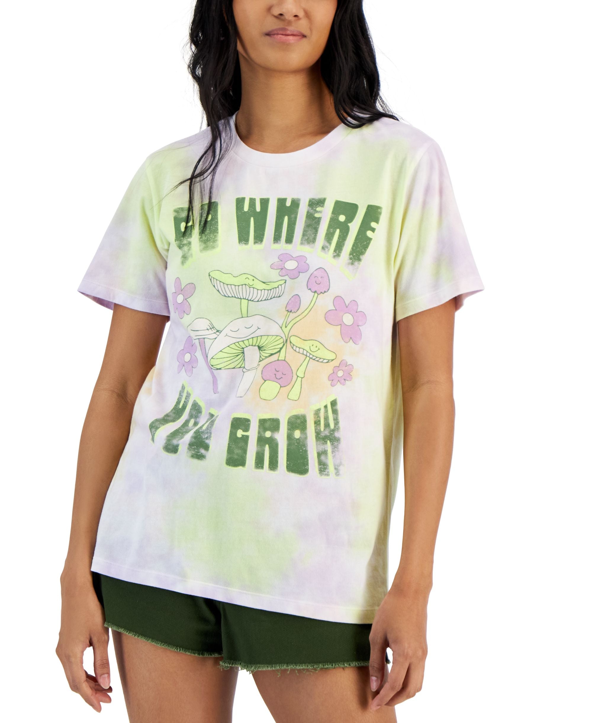 Juniors' Go Where You Grow Cotton T-Shirt