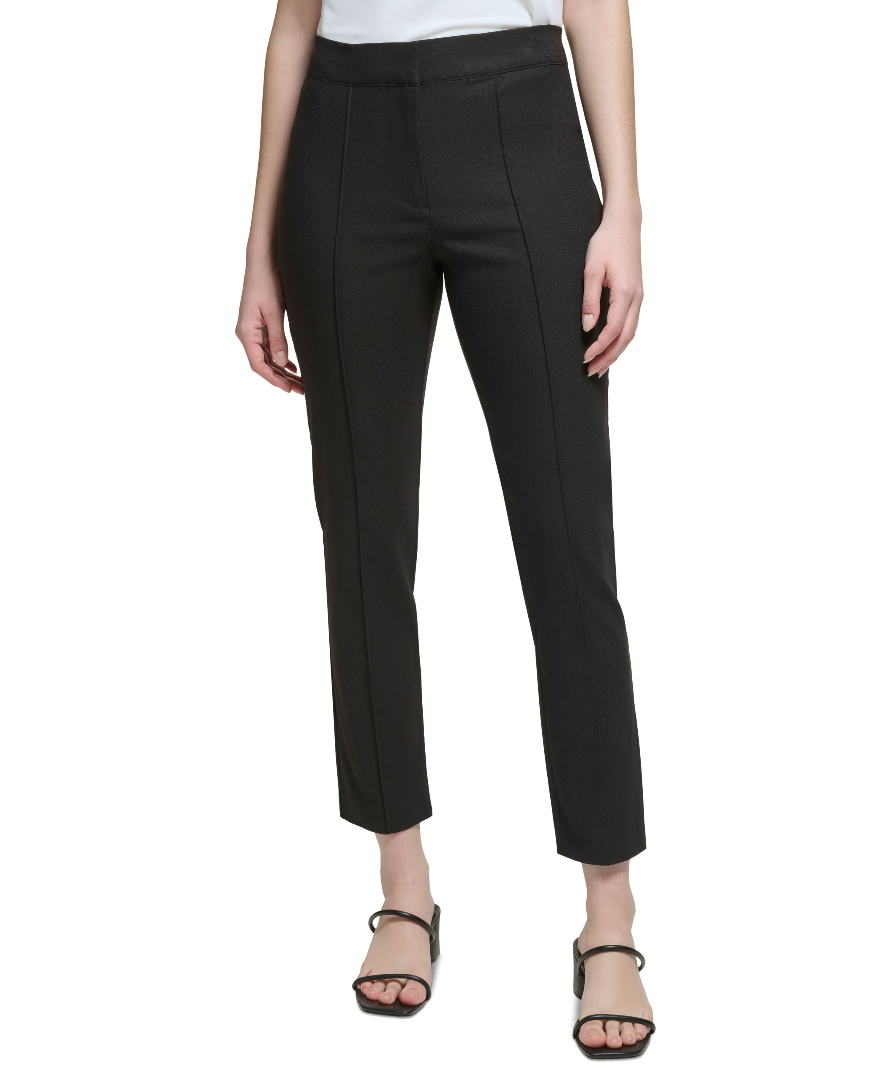 Women's Seamed High-Rise Slim-Leg Pants