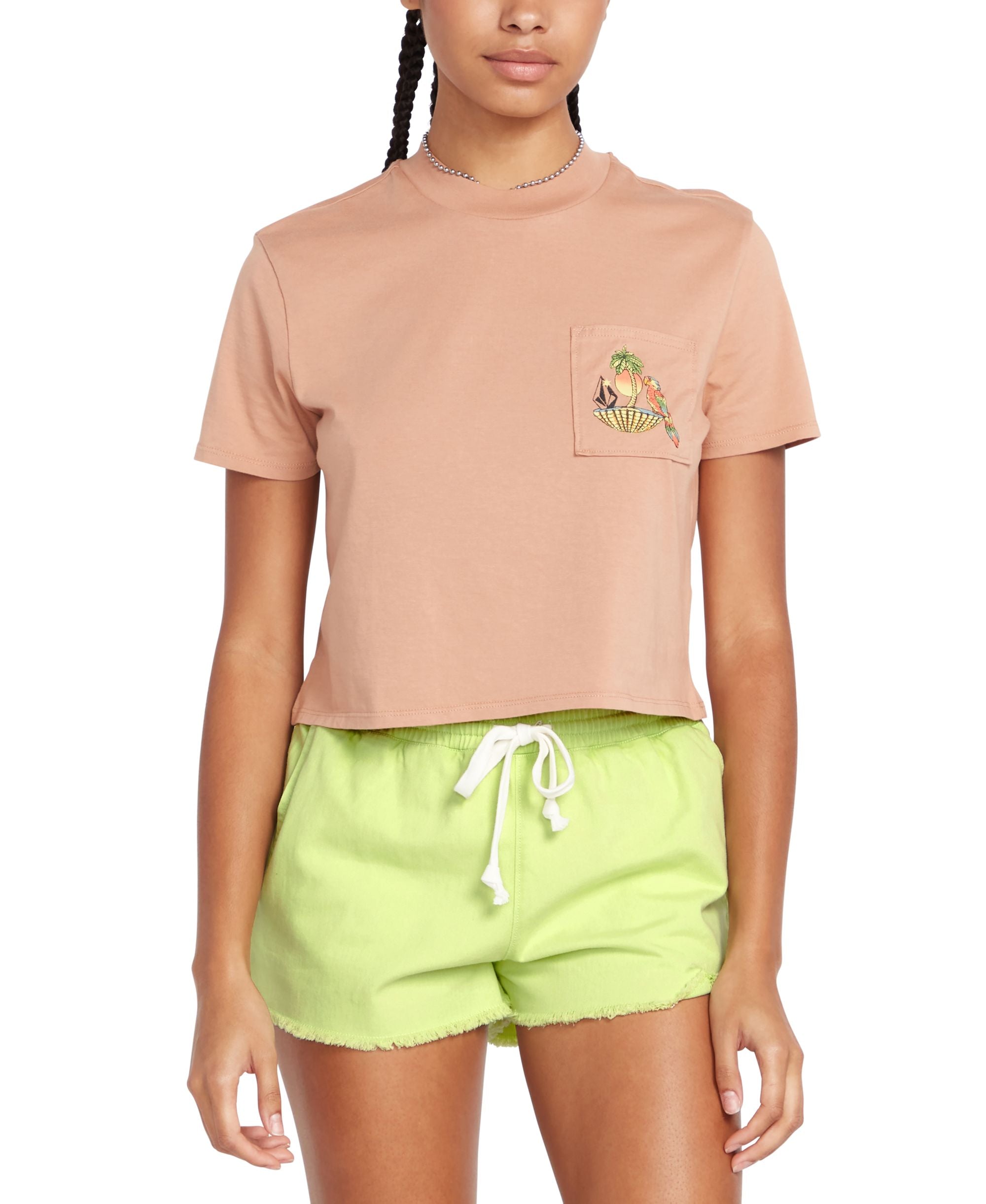 Juniors' Strutin Stone Cotton Drawstring-Waist Frayed Shorts