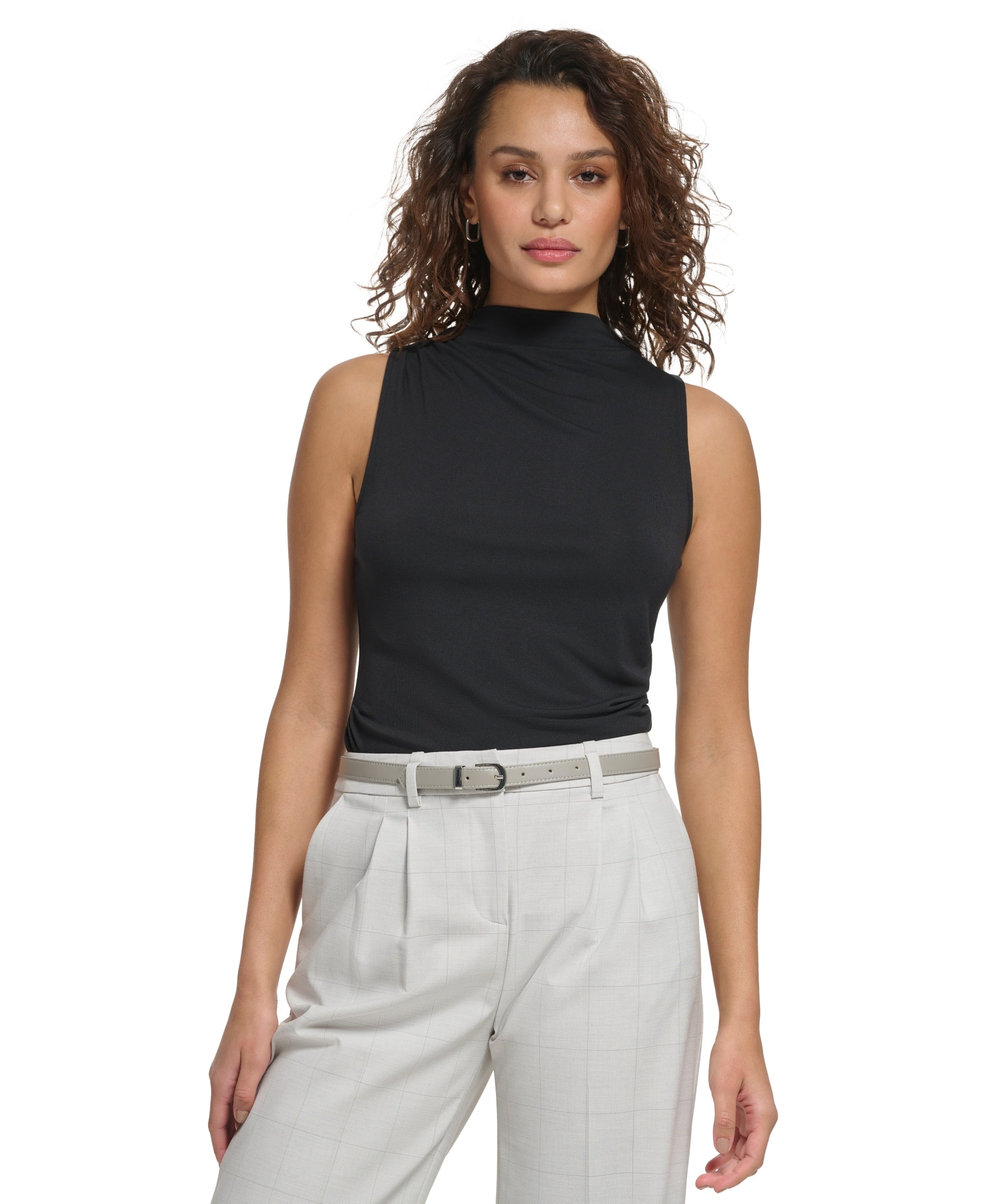Women's Sleeveless Mock-Neck Top