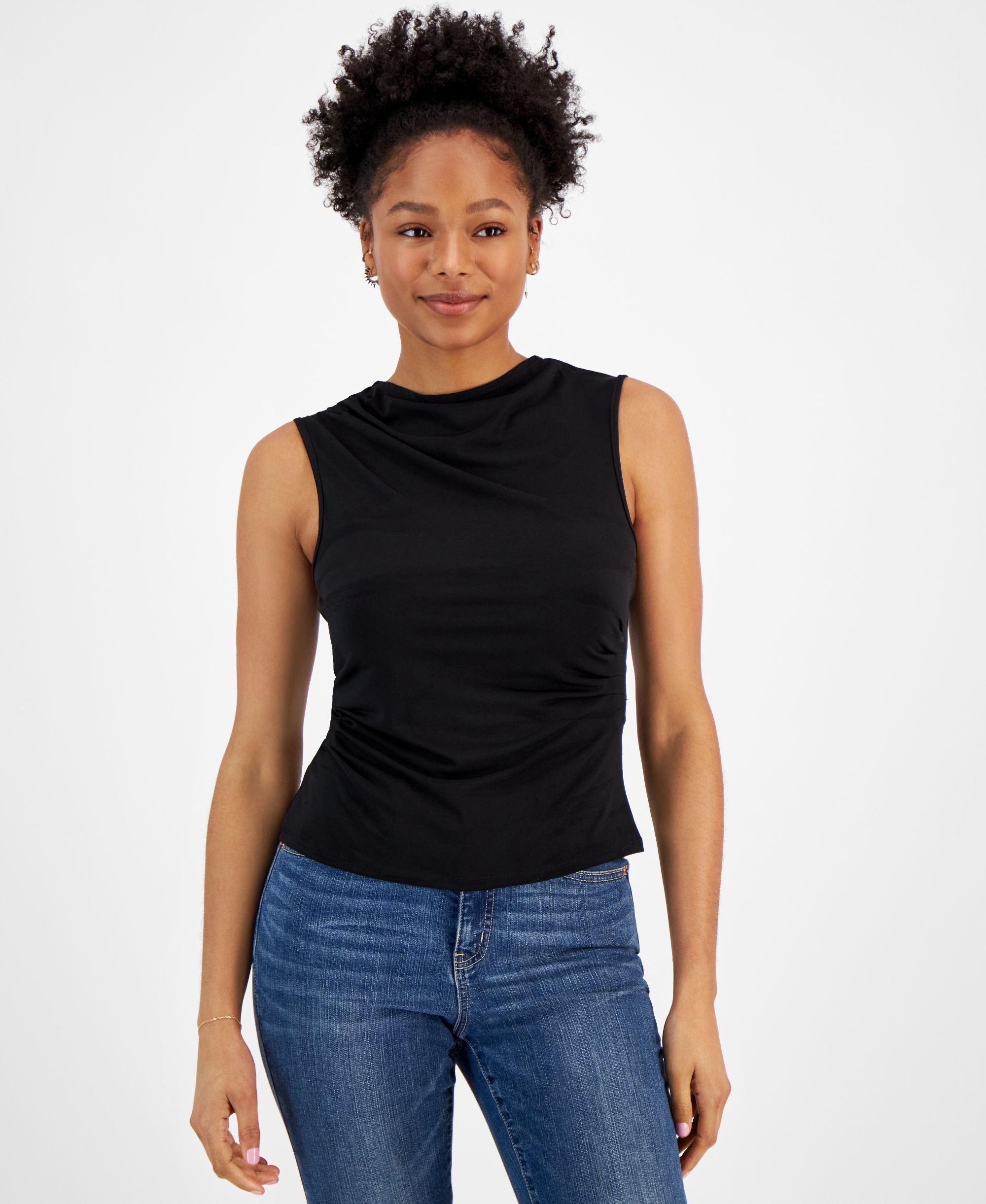 Women's Ruched Sleeveless Top