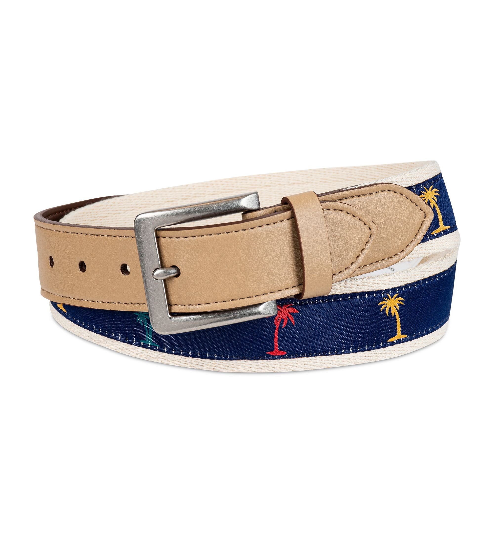 Men's Palm Tree Ribbon Belt