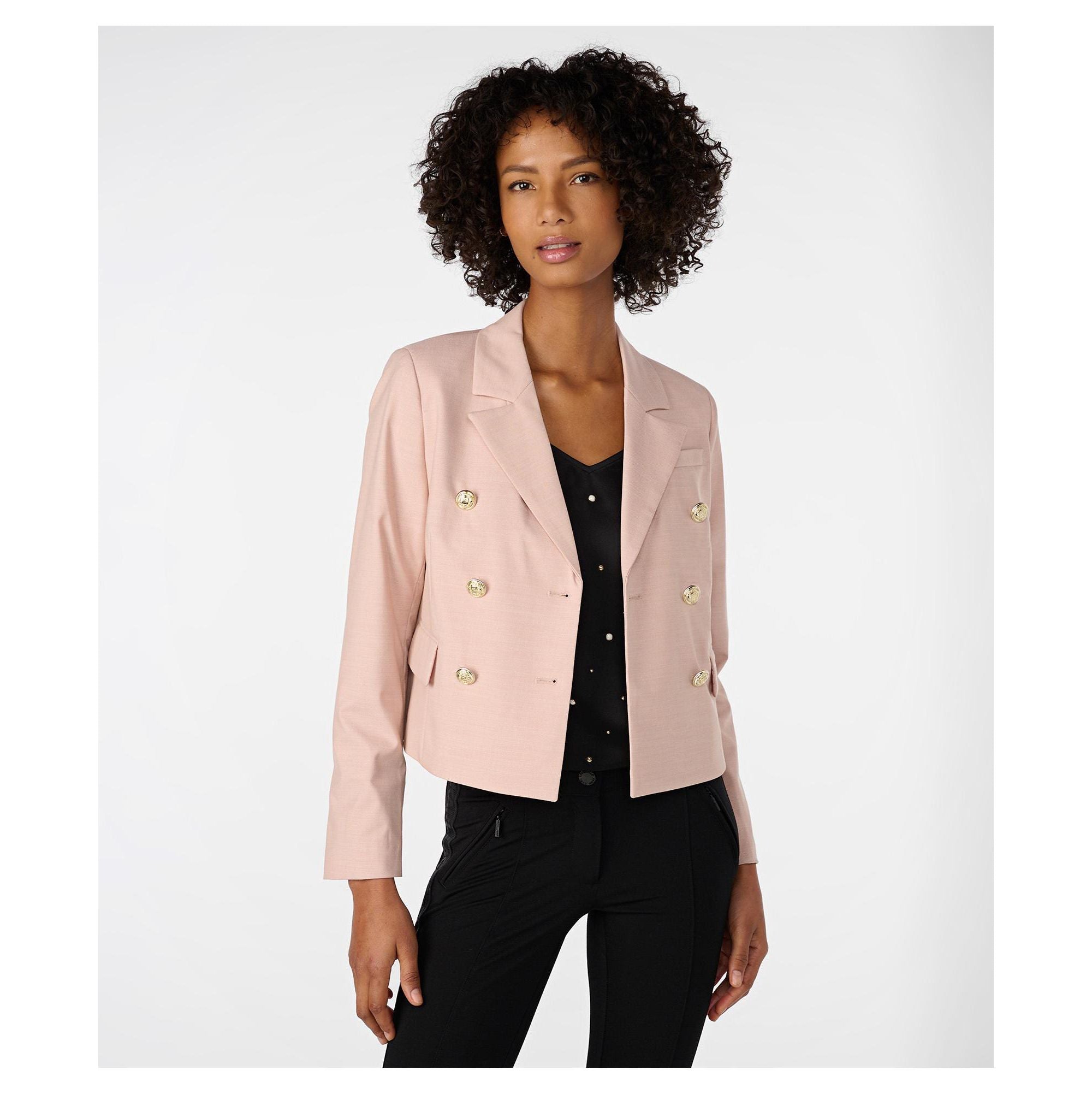 Women's Cropped Sailor-Button Blazer