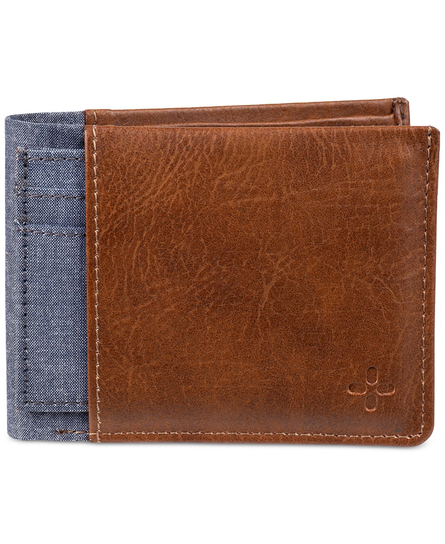 Men's Mixed-Media Slim-Fold Wallet & Card Case