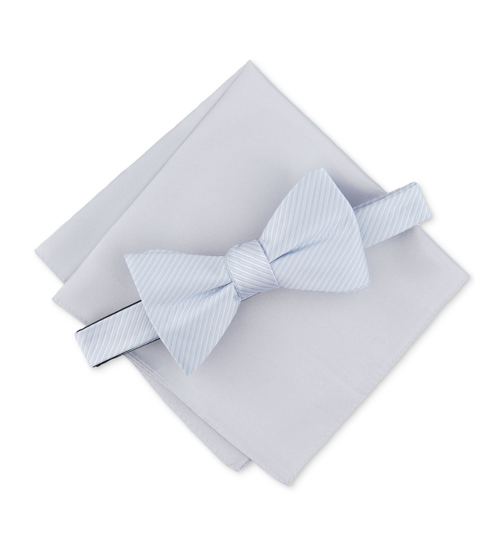 Men's Andree Solid Bow Tie & Pocket Square Set