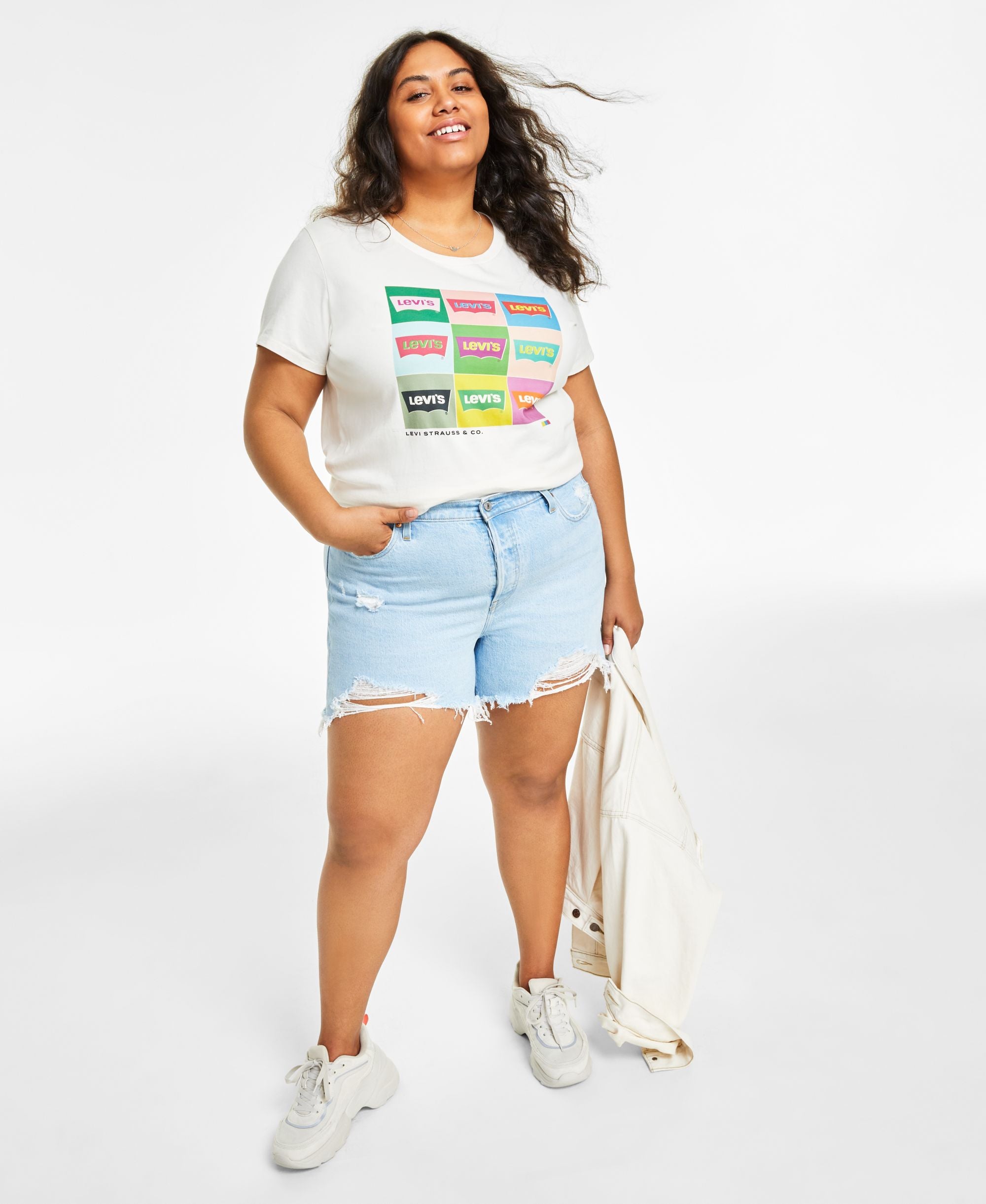 Levis Trendy Plus Size "501" Denim Shorts