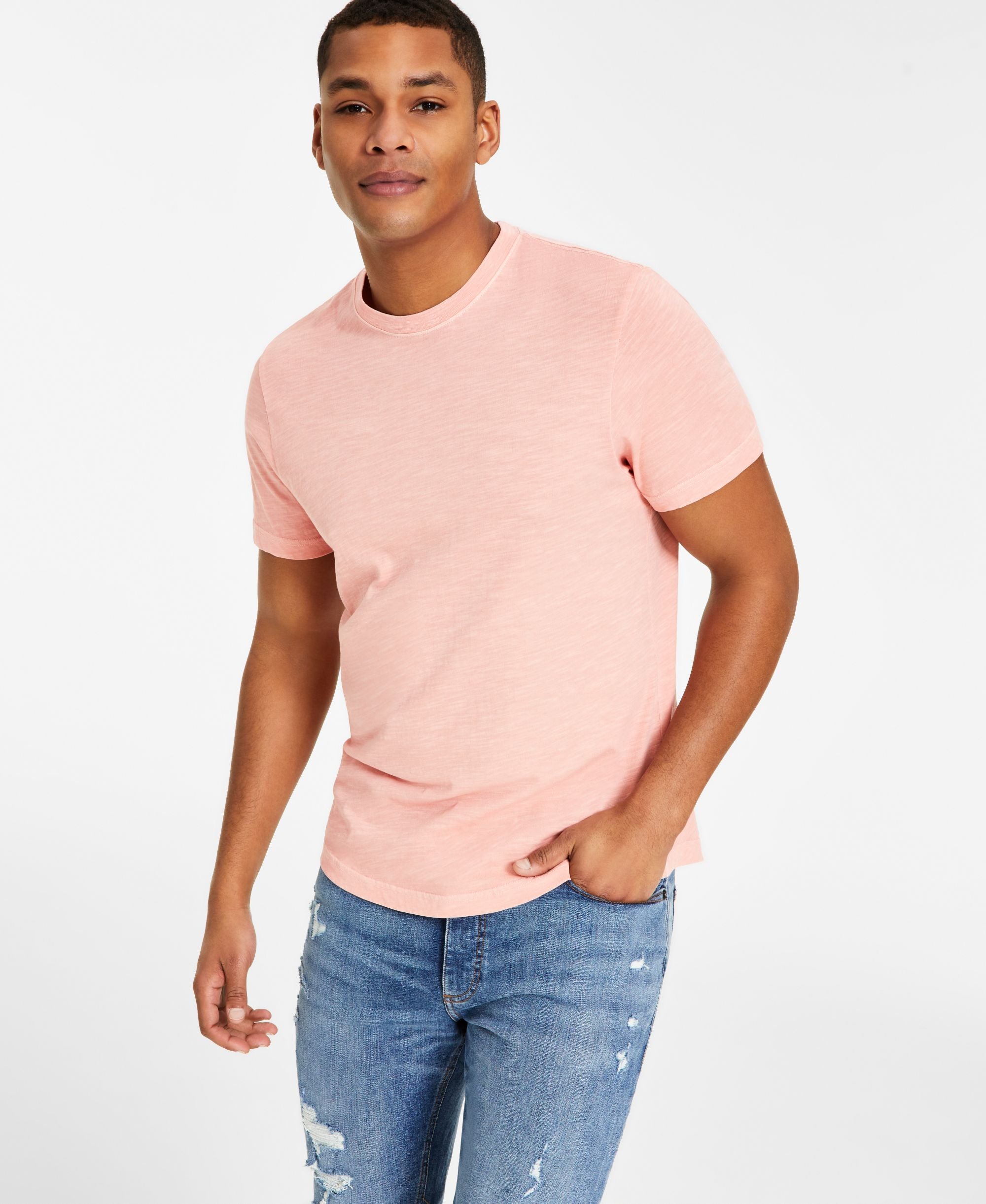 Men's Sun Kissed Regular-Fit Curved Hem T-Shirt