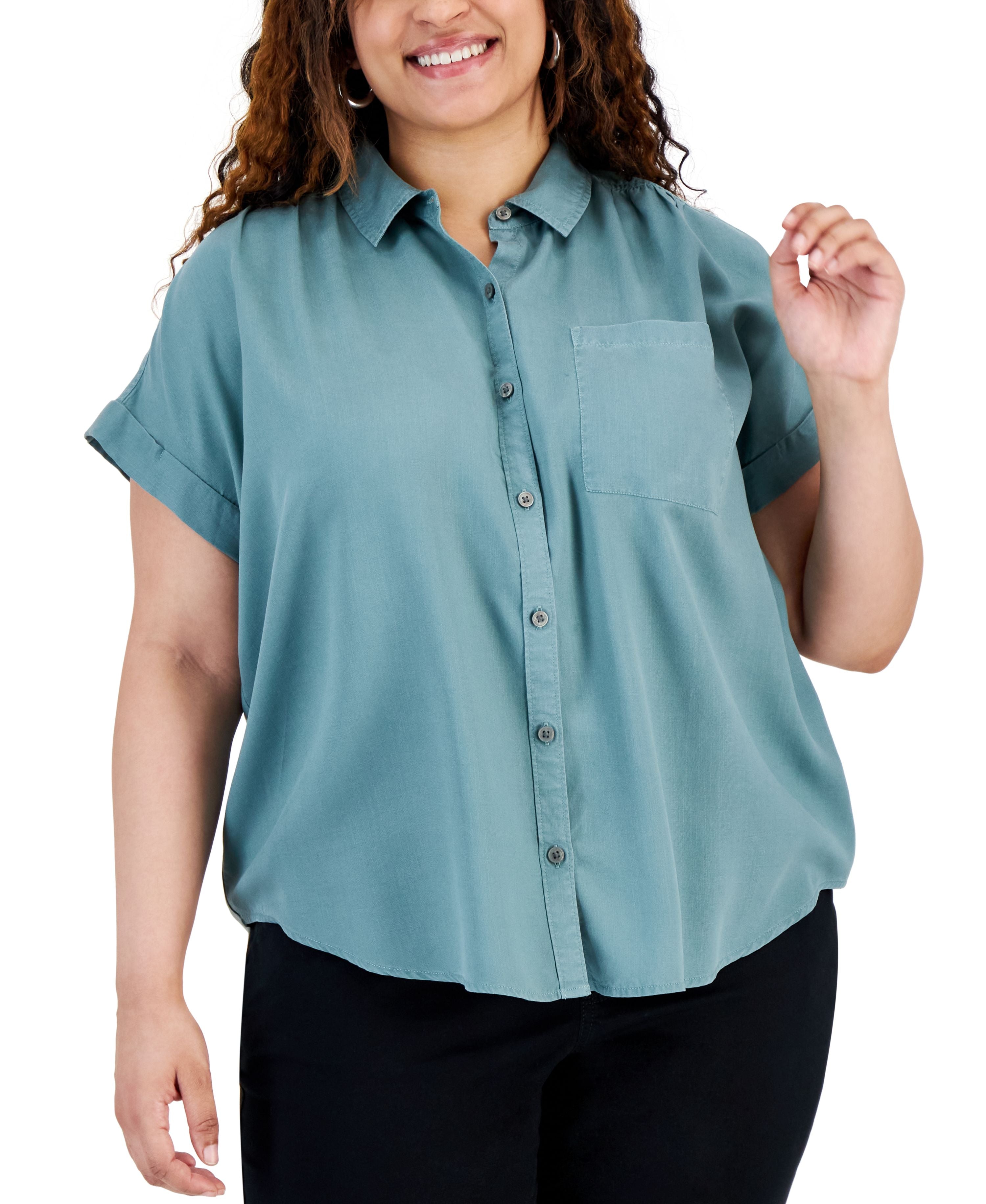 Plus Size Camp Shirt