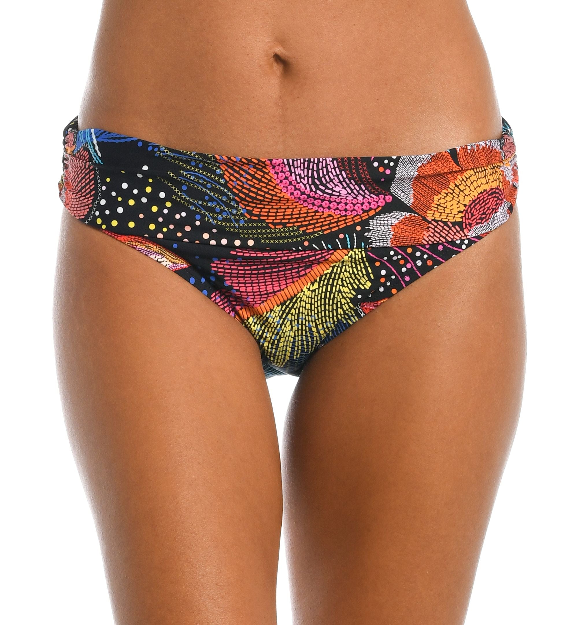Women's Sunlit Soir�e Shirred Band Bikini Bottoms