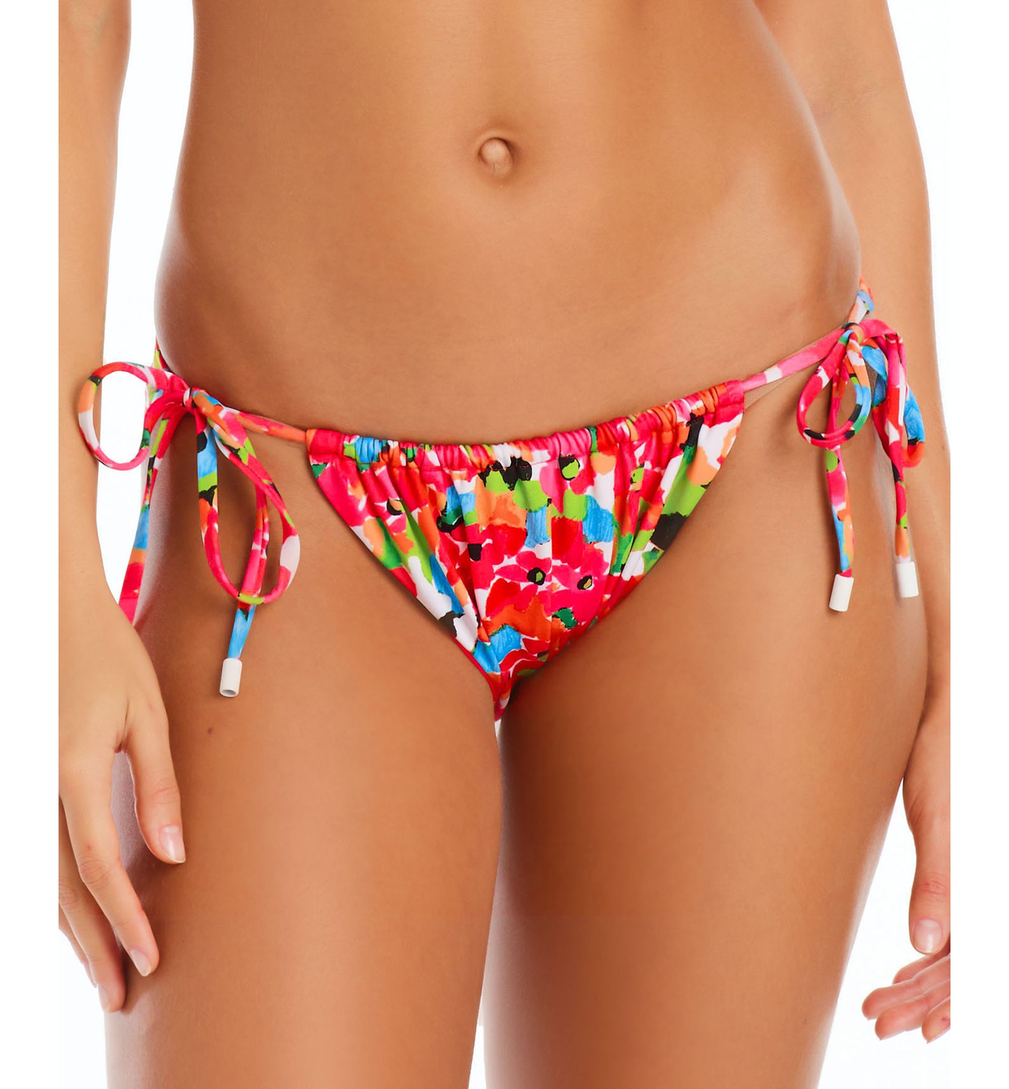 Women's Geranium Tunnel Side-Tie Hipster Bikini Bottoms