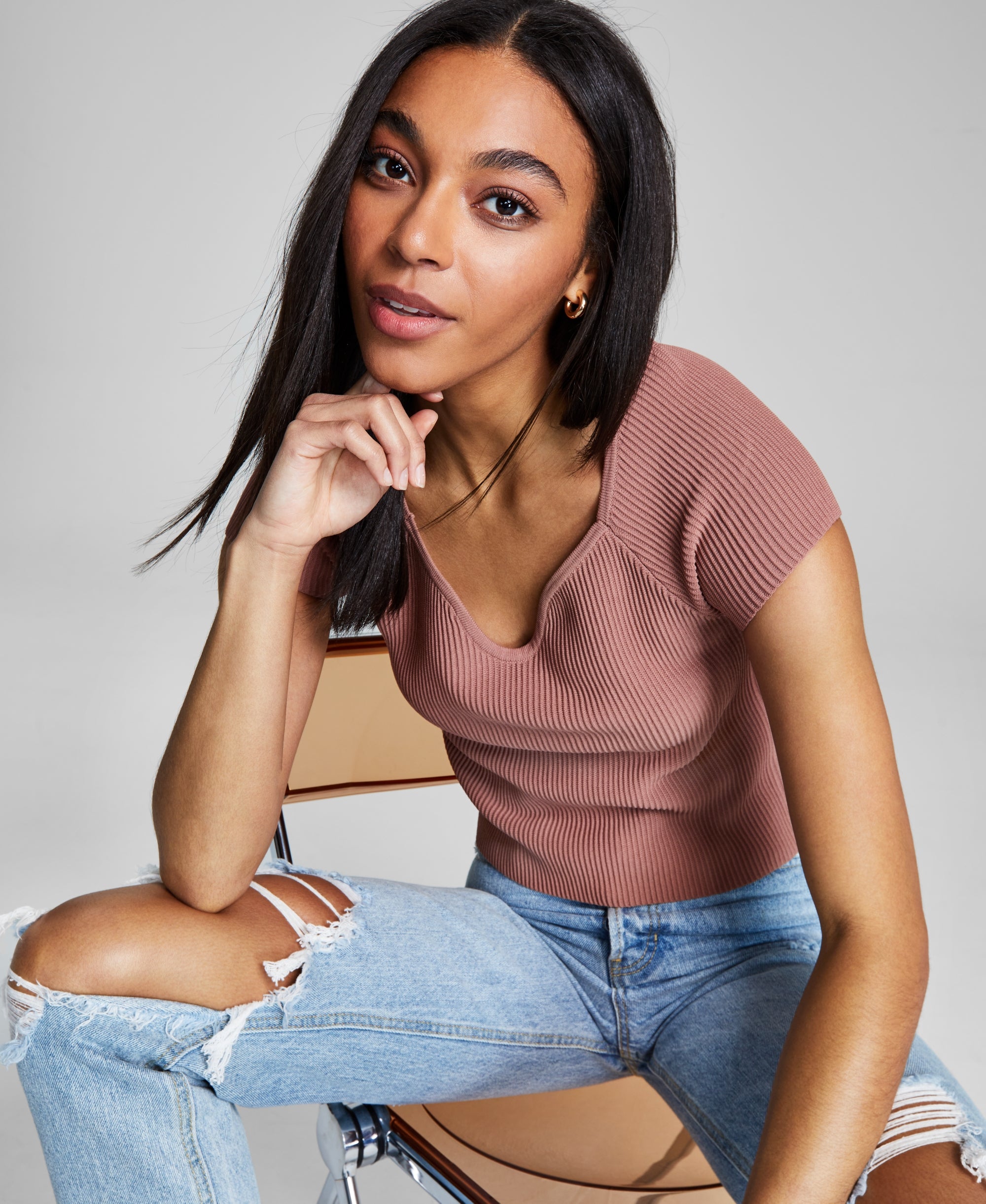 Women's Ottoman Sweetheart Top
