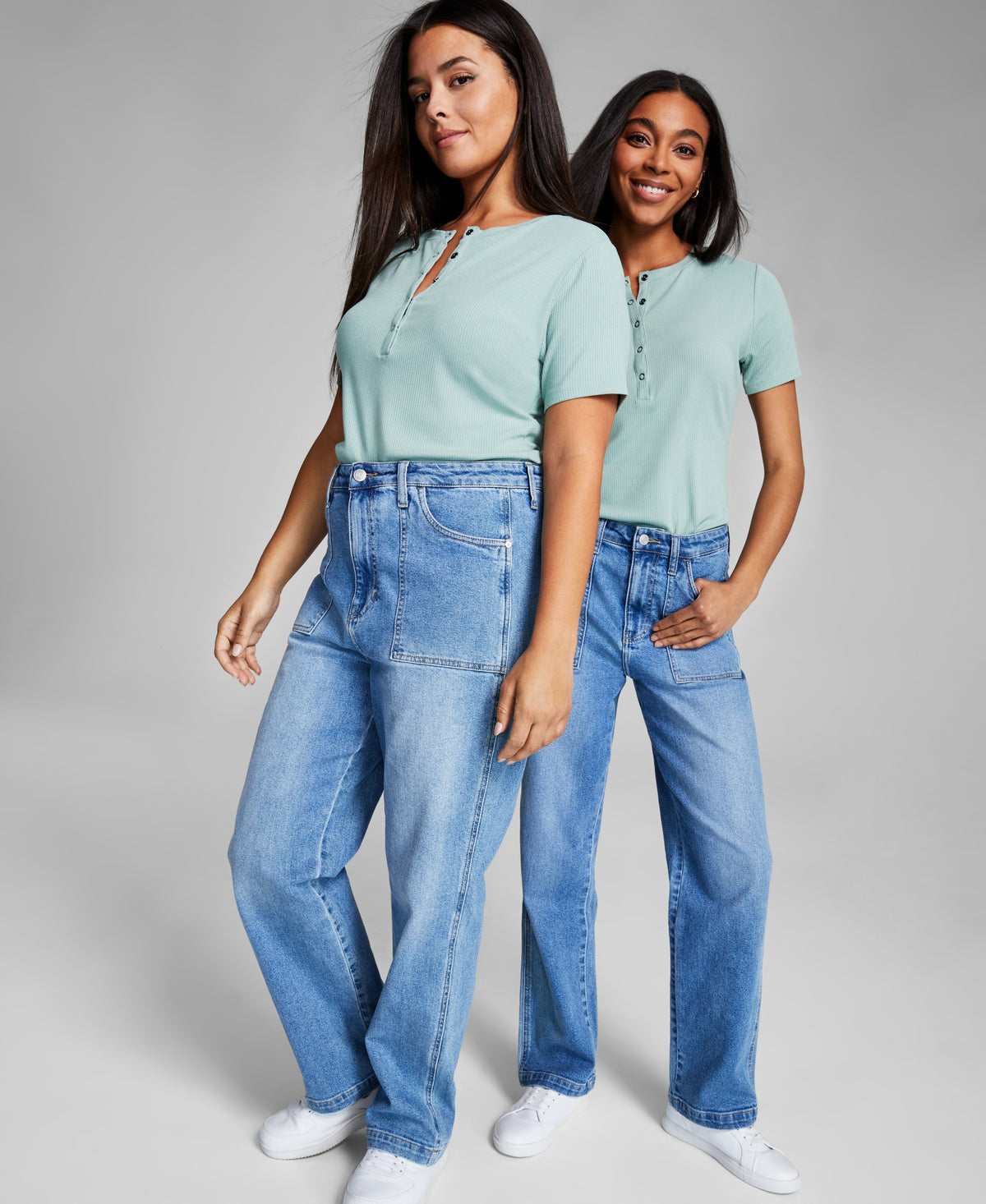 Women's Ribbed Henley Short-Sleeve Bodysuit