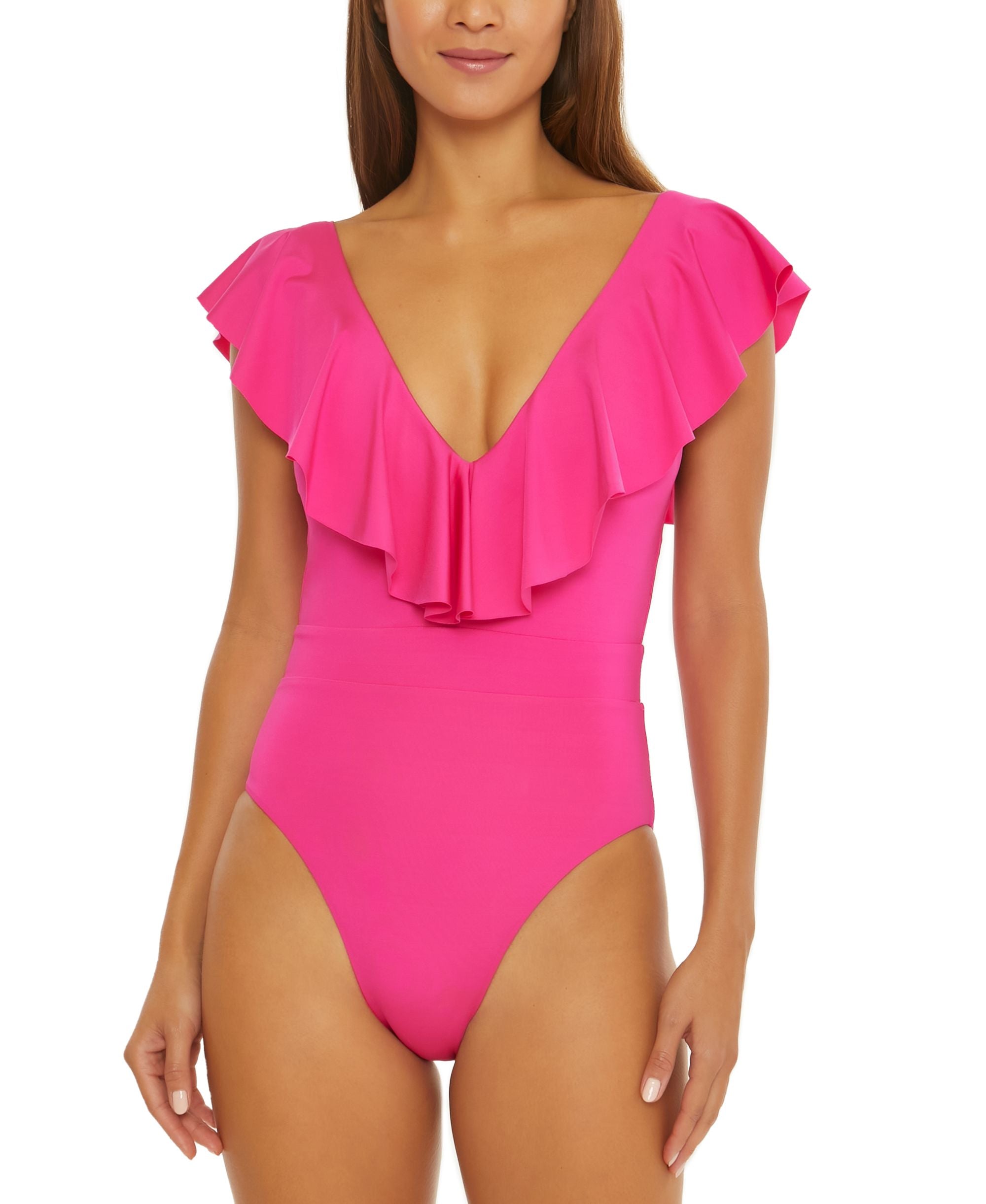 Women's Monaco Ruffled Plunge One-Piece Swimsuit