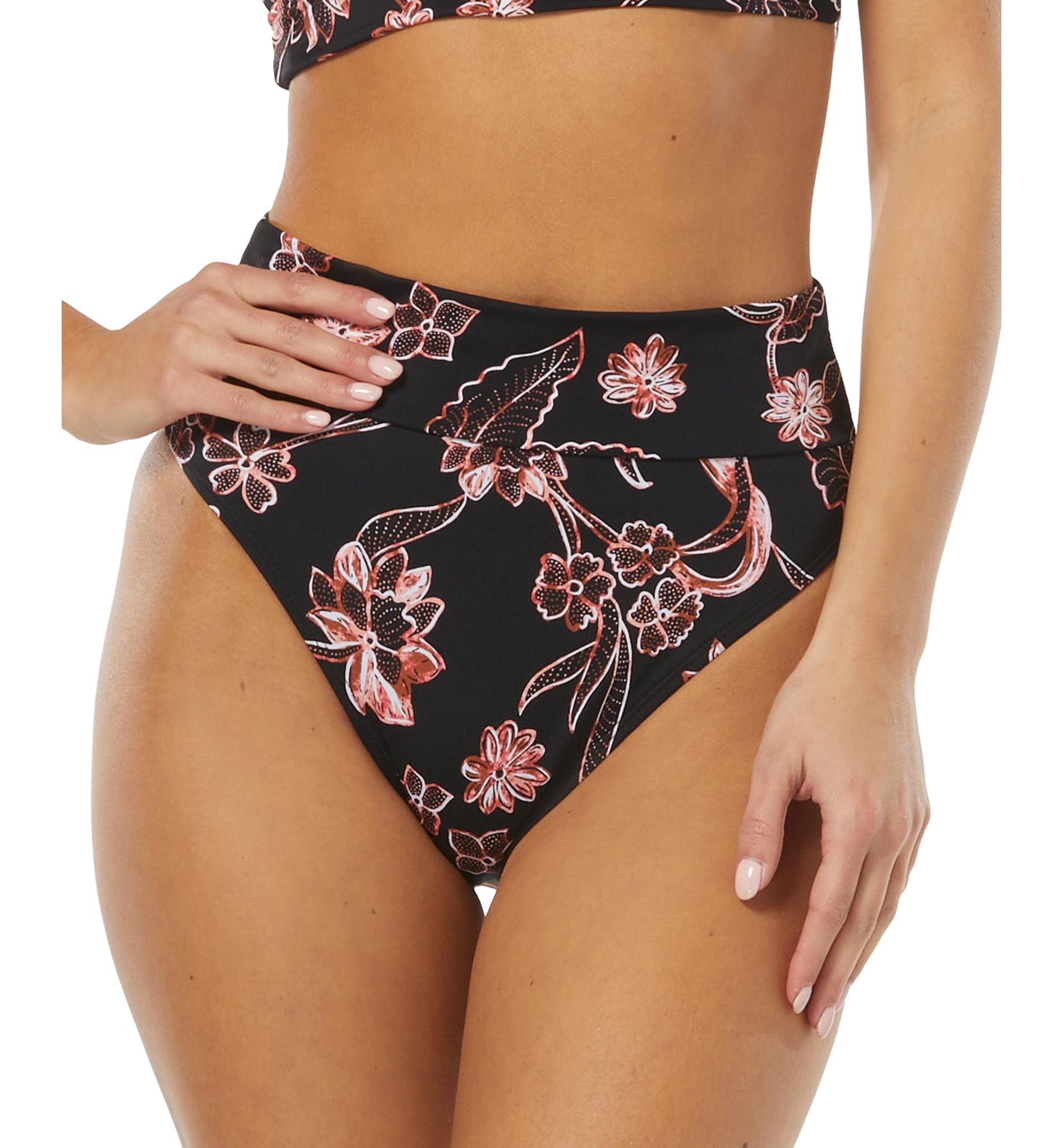 Women's Cora Printed High Waist Bikini Bottoms