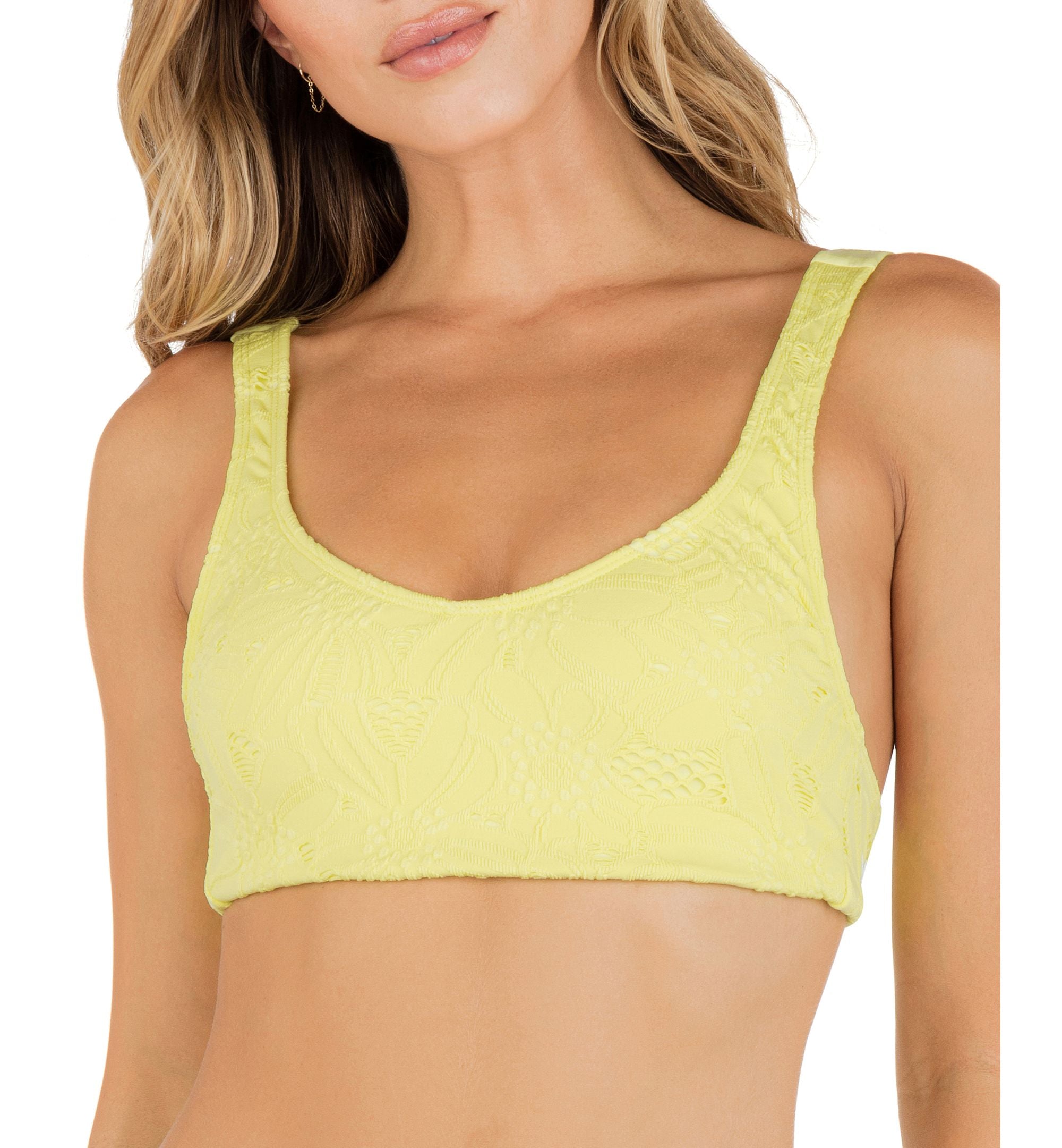 Juniors' Max Crochet Tie-Back Bralette Bikini Top