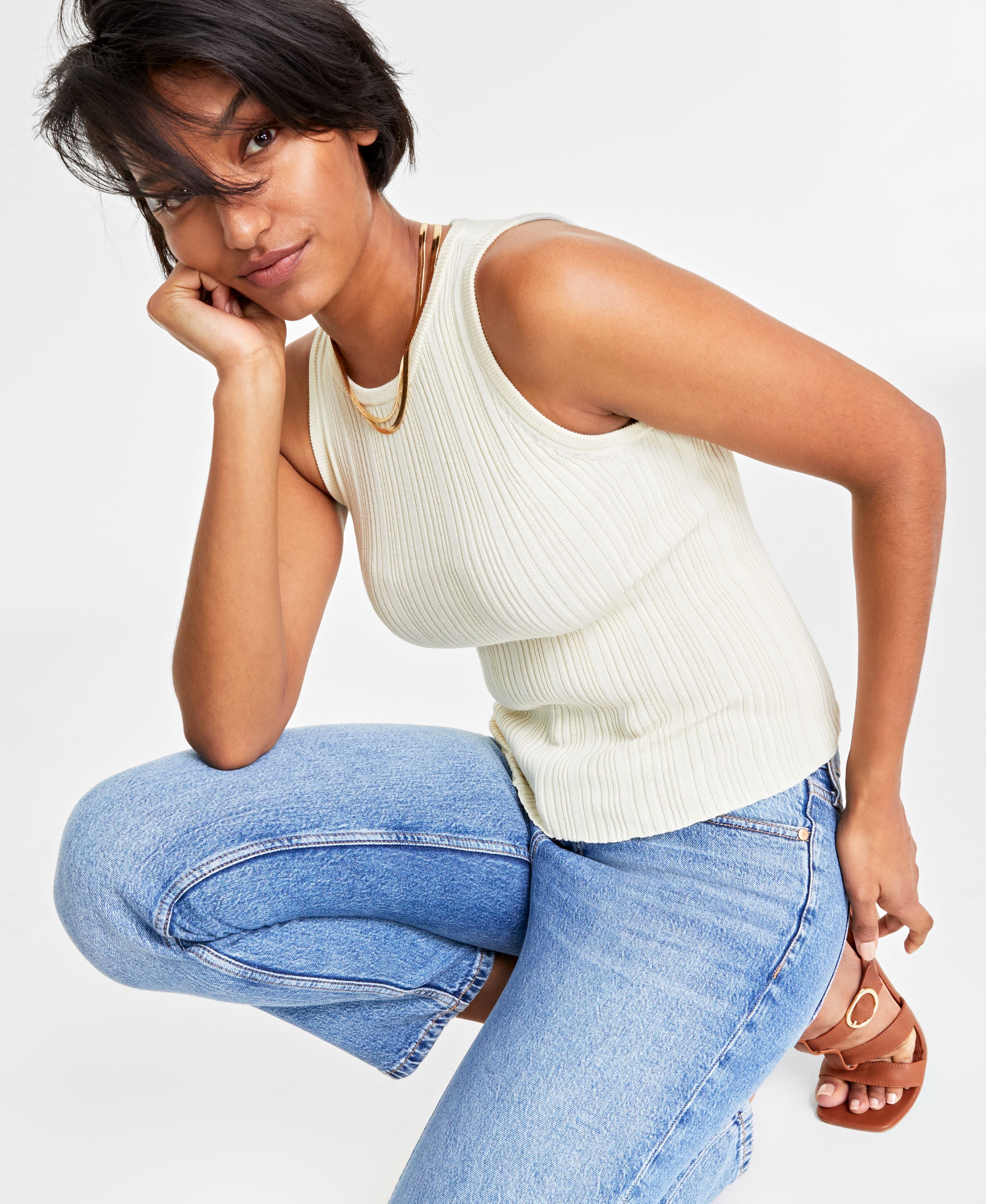 Women's Ribbed Knit Tank Top