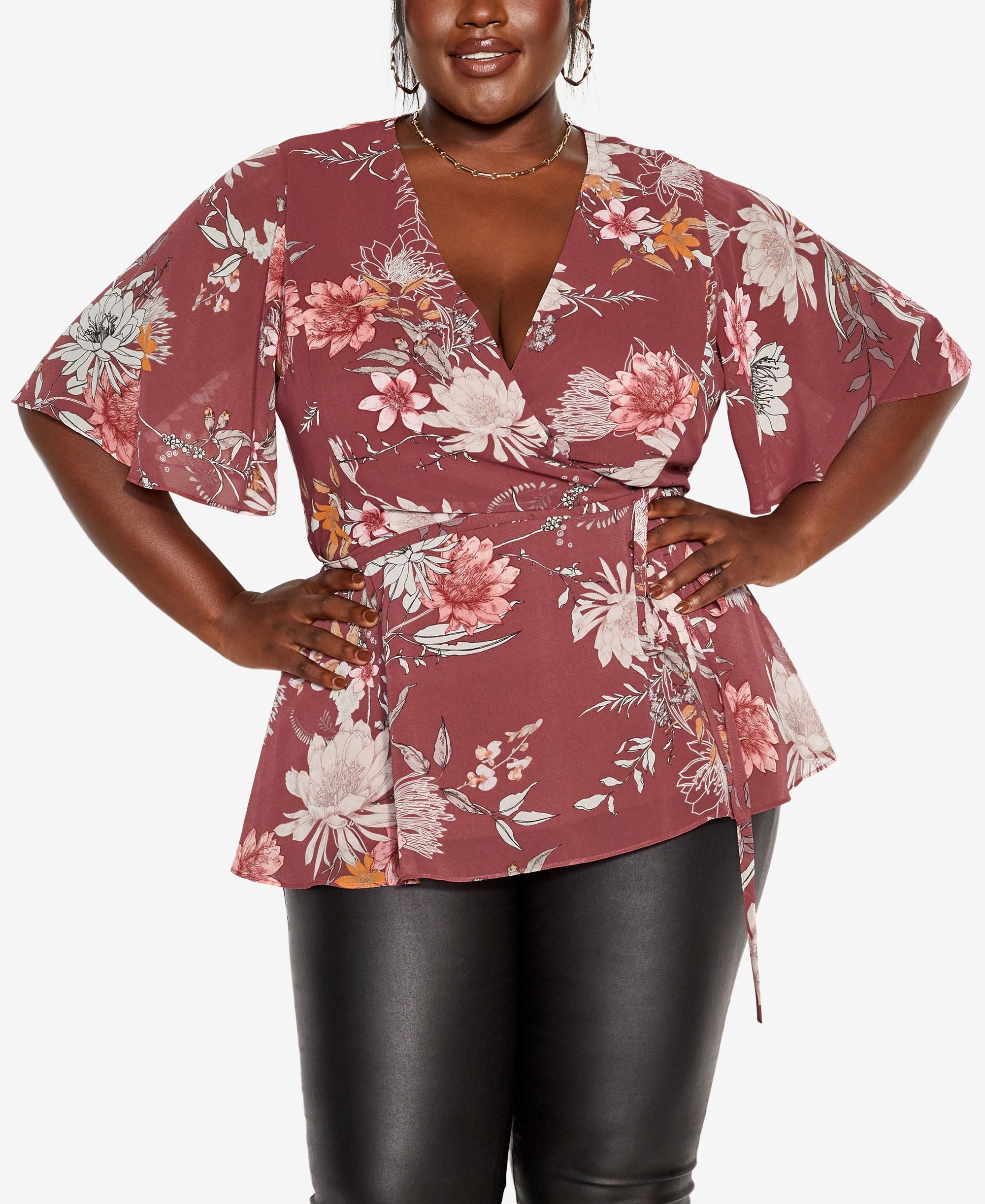 Trendy Plus Size Tori Print Top