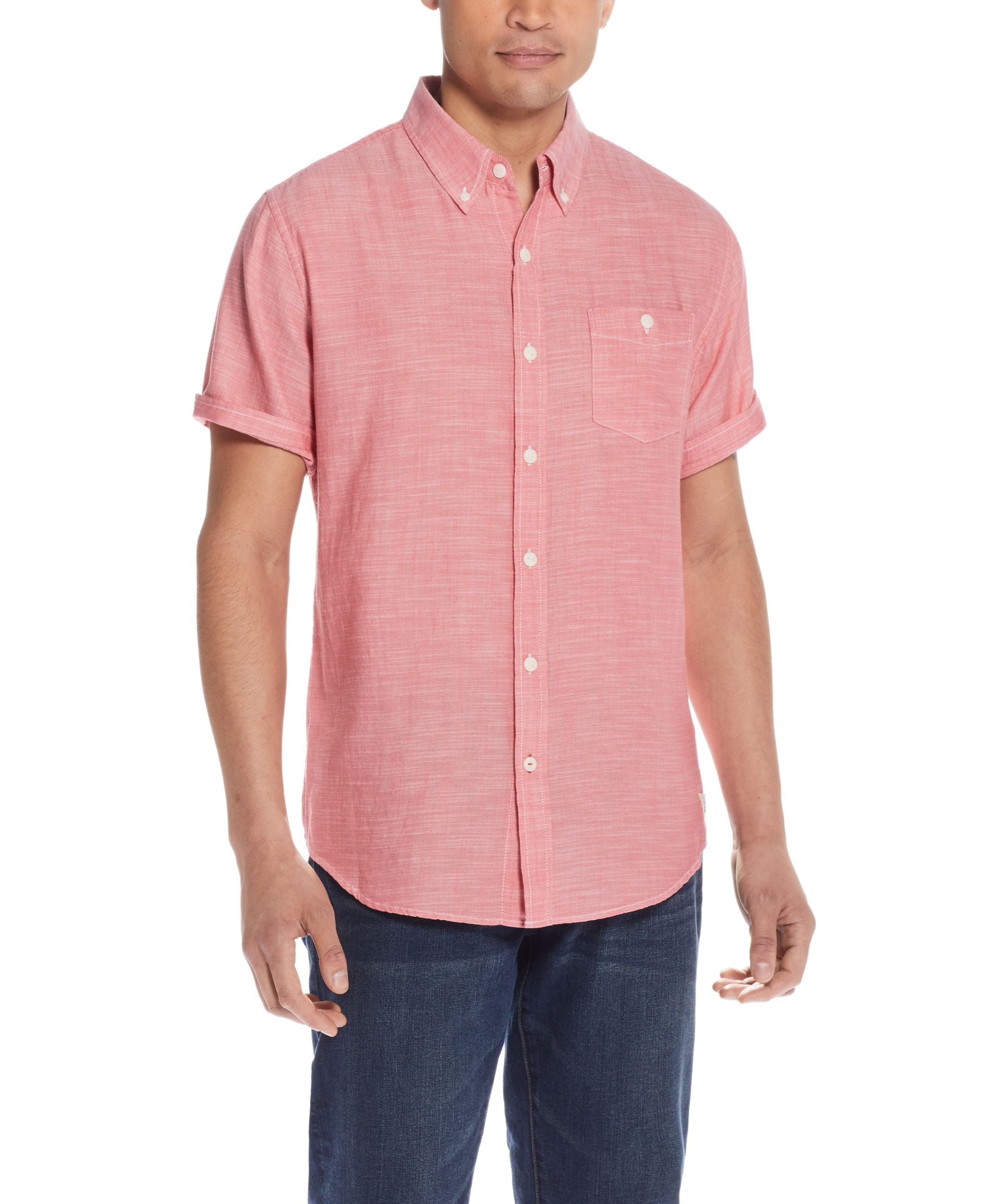 Men's Cotton Super Soft Short Sleeve Button Down Shirt