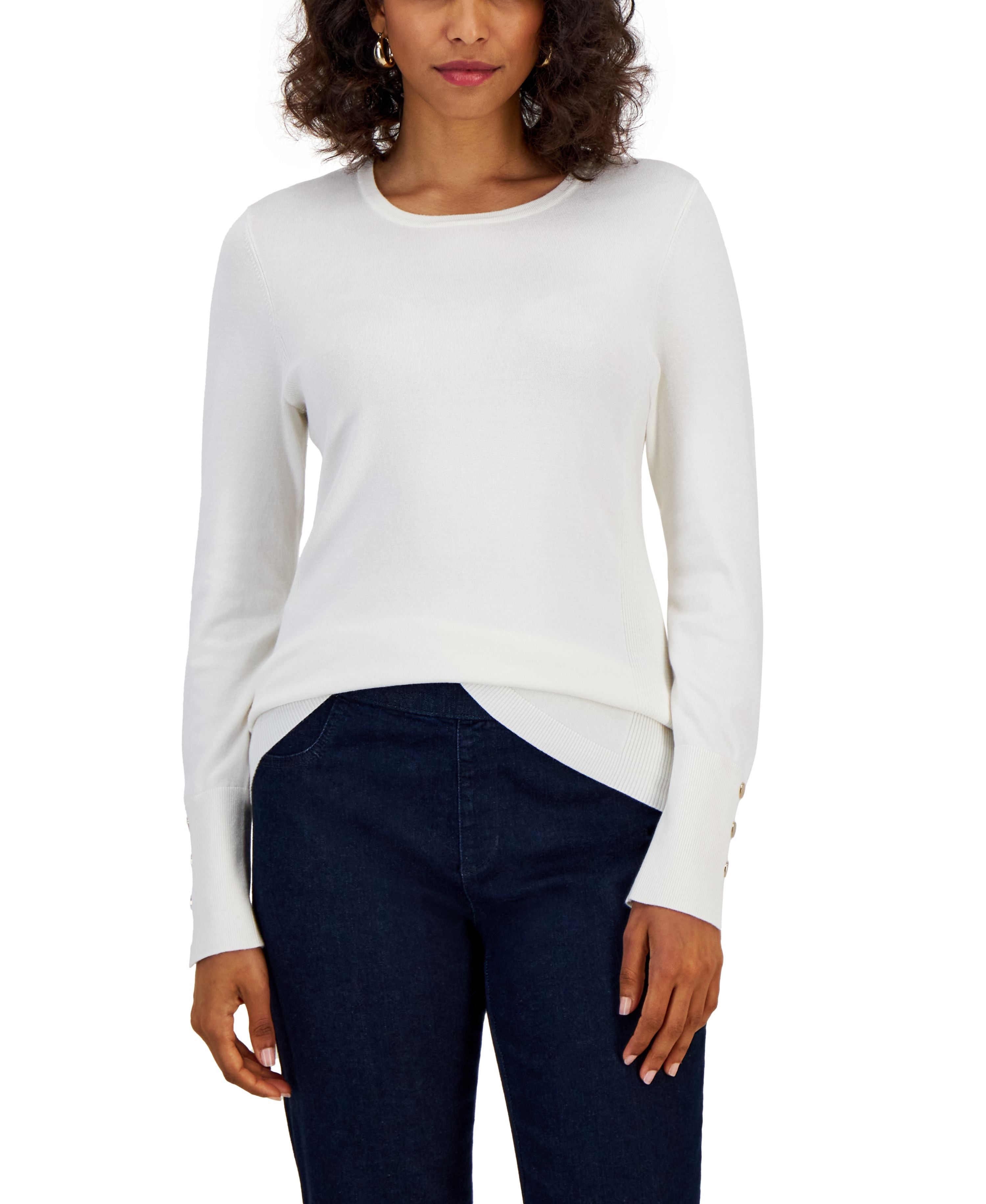 Petite Rivet-Detail Sweater