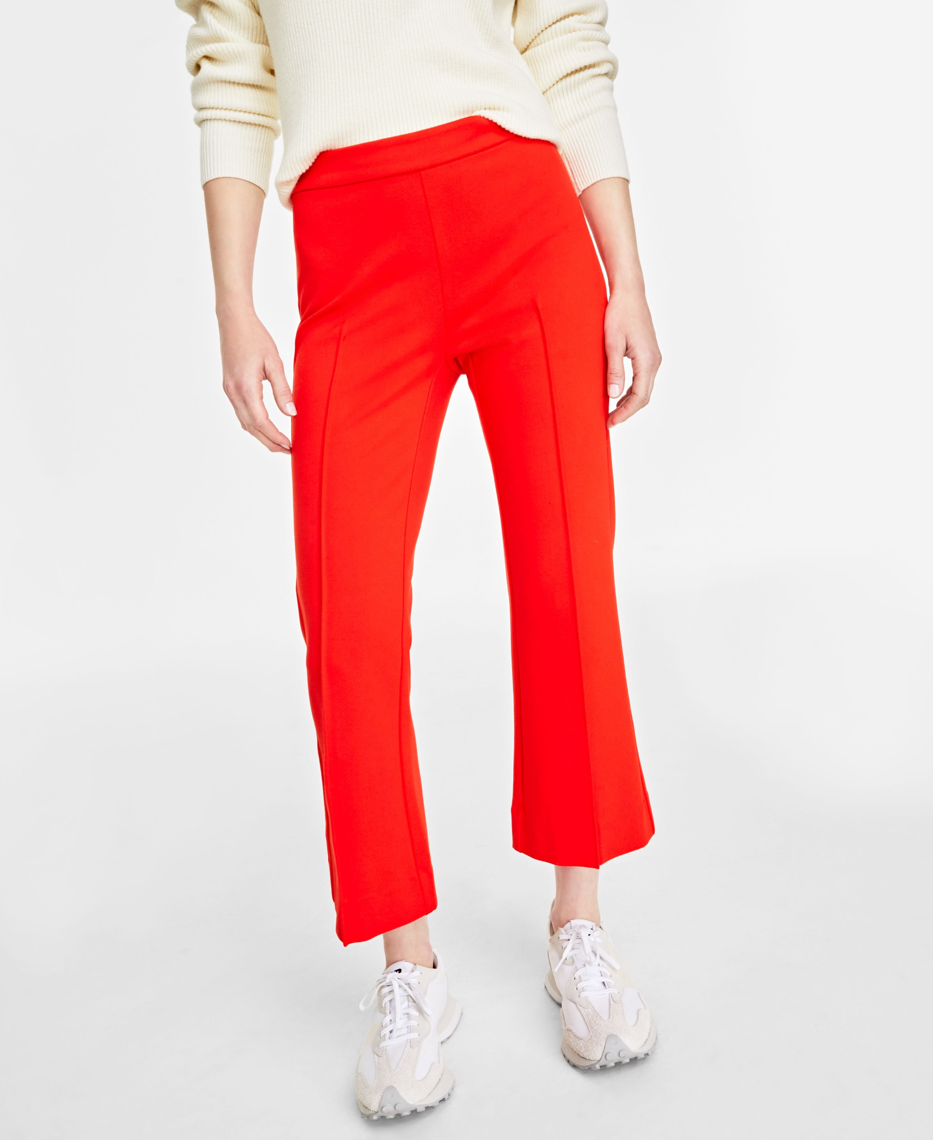 Women's Ponte Kick-Flare Ankle Pants, Regular and Short Lengths