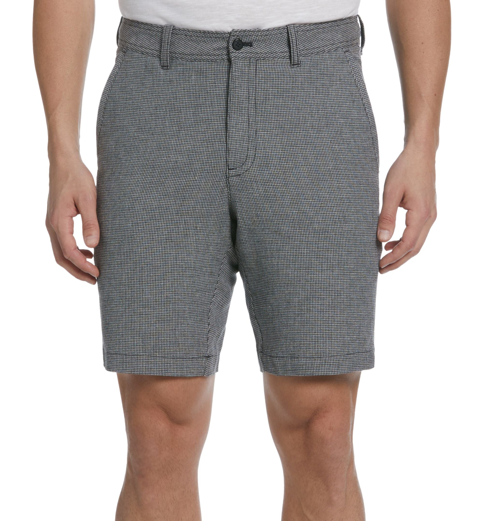 Men's Mini-Houndstooth Flat-Front Shorts