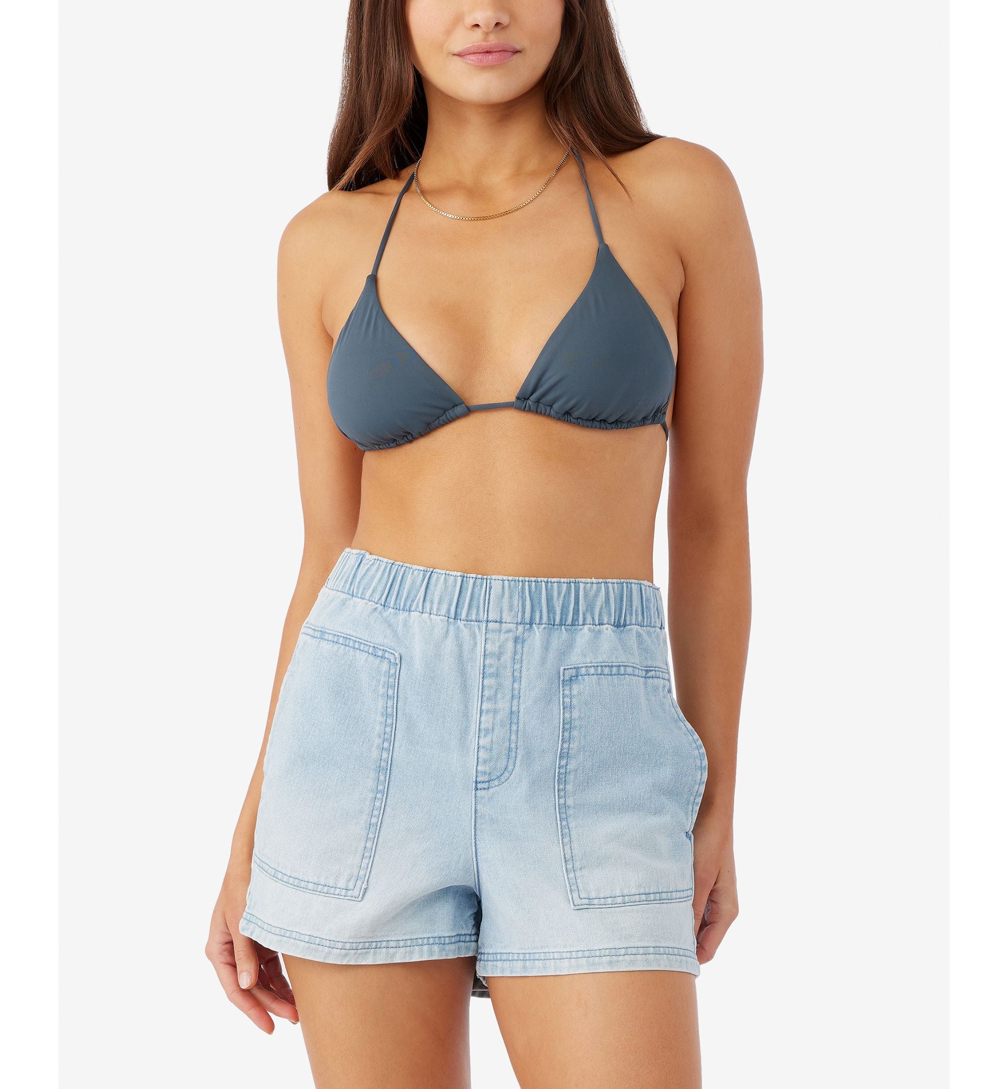 Juniors' Sonnet Cotton Denim Pull-On Shorts