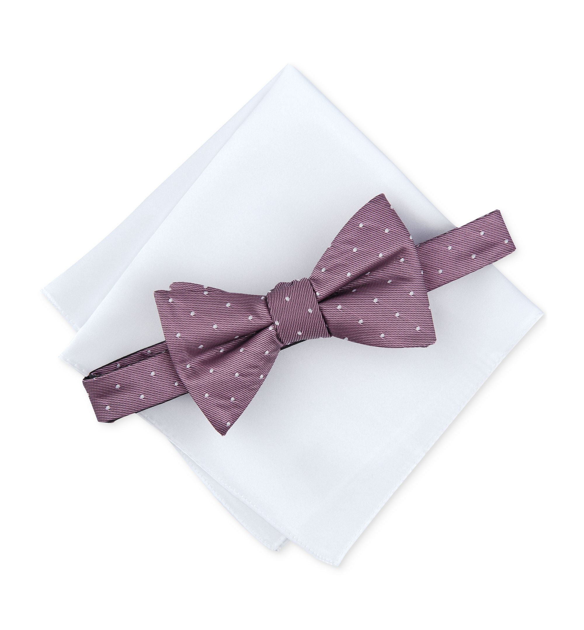 Men's Utopia Dot-Print Bow Tie & Pocket Square Set