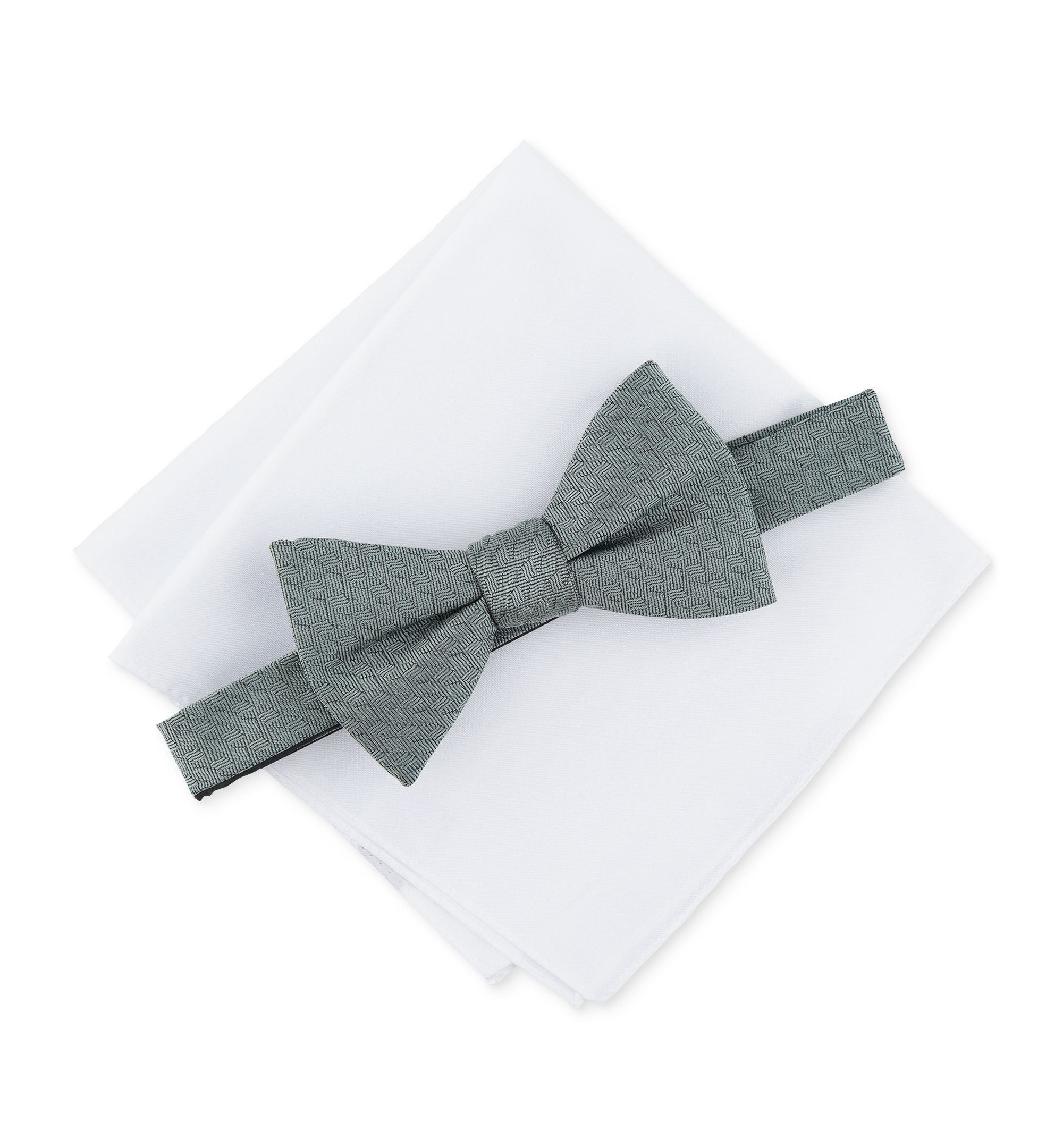 Men's Gramercy Solid Bow Tie & Pocket Square Set