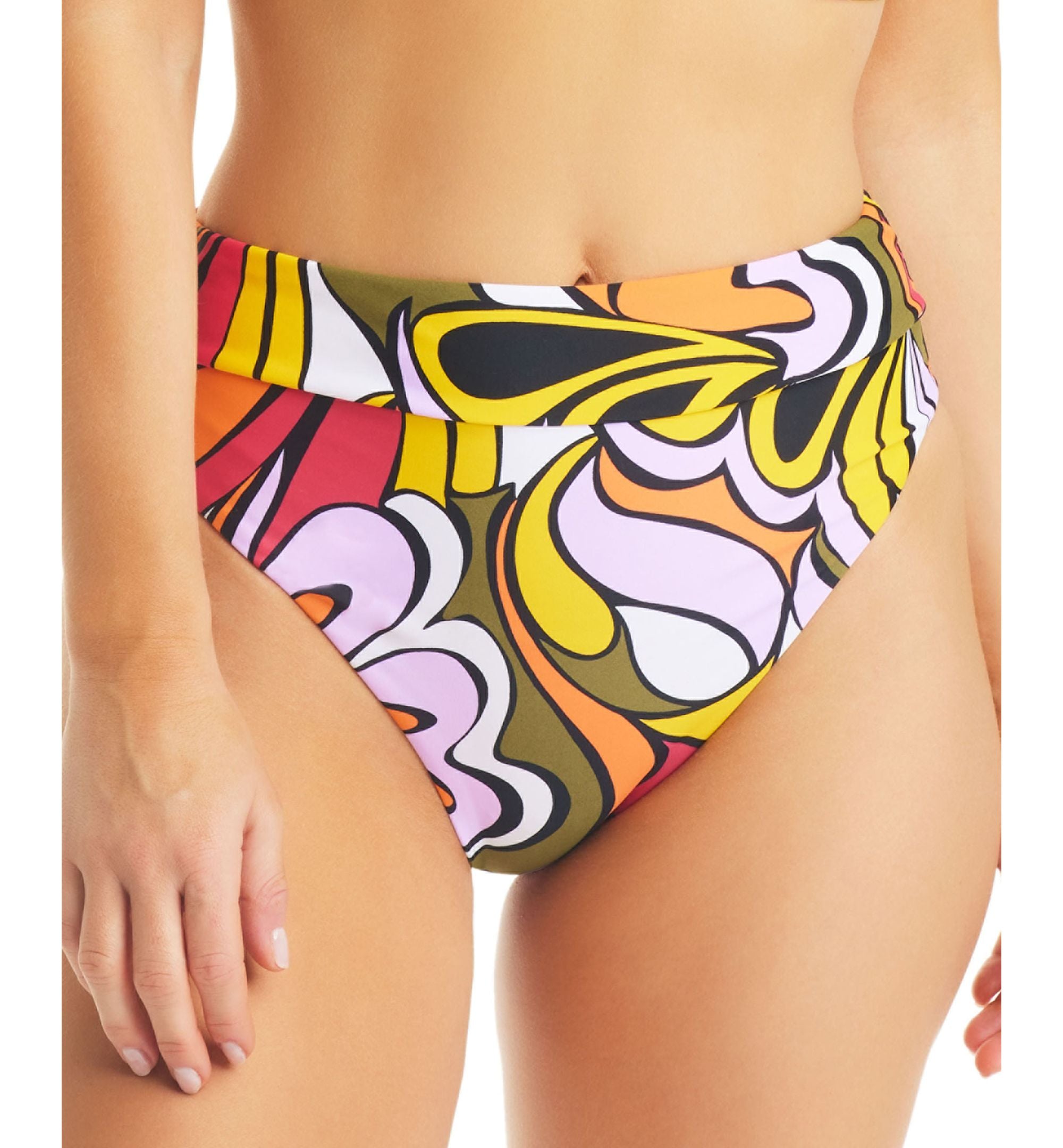 Women's Banded High-Rise Bikini Bottom