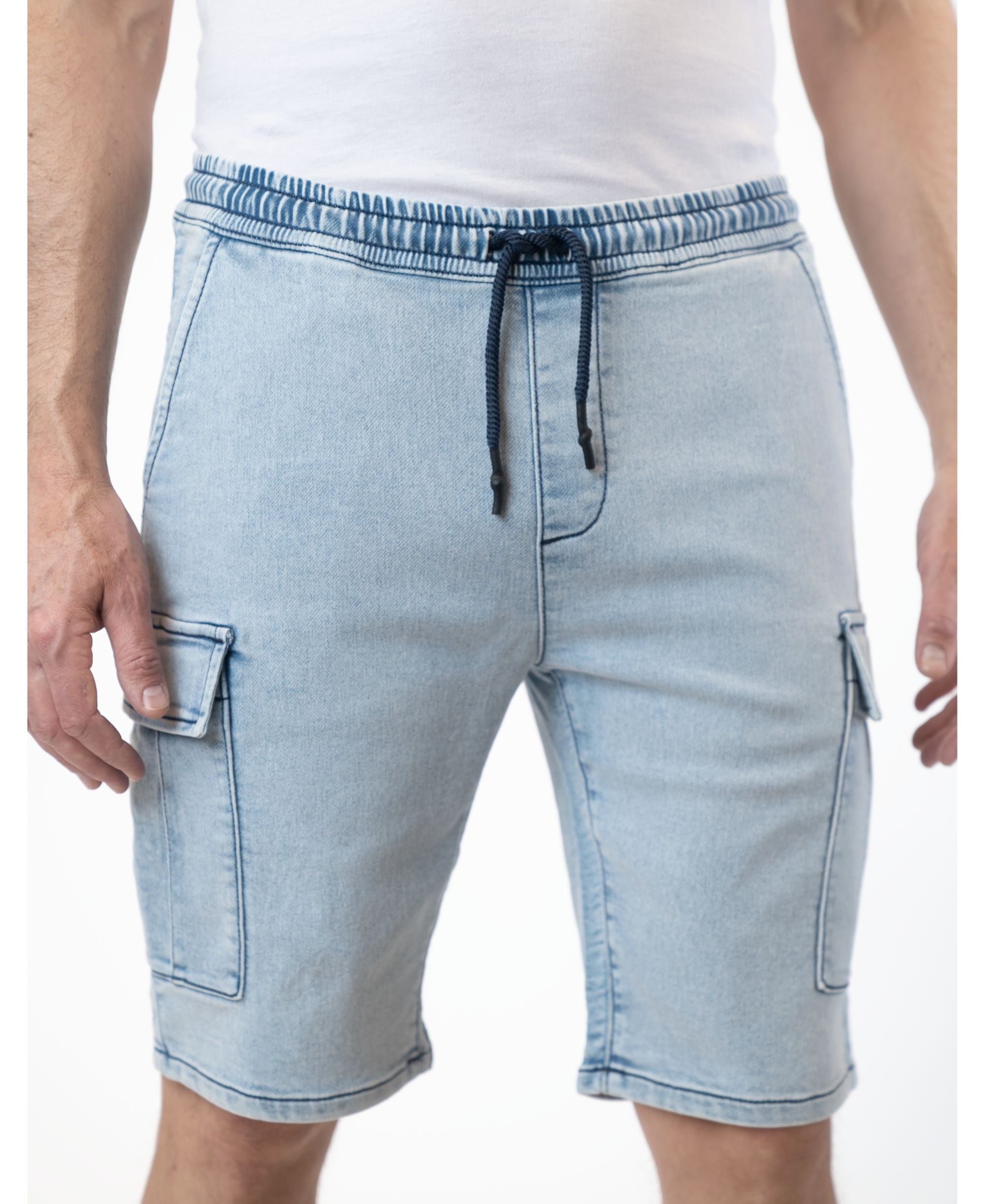 Men's Woven Denim Cargo Jogger 10" Shorts