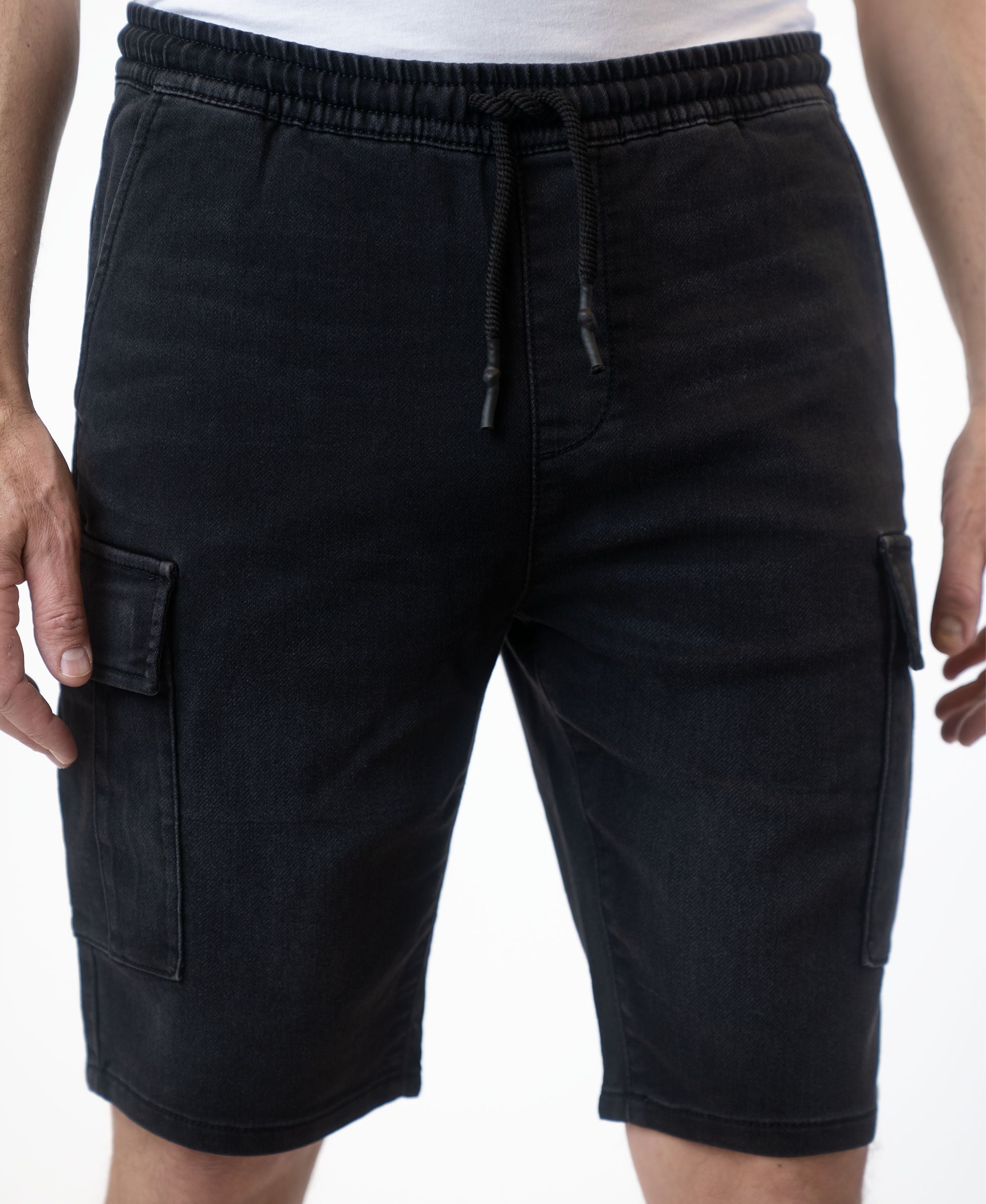 Men's Woven Denim Cargo Jogger 10" Shorts