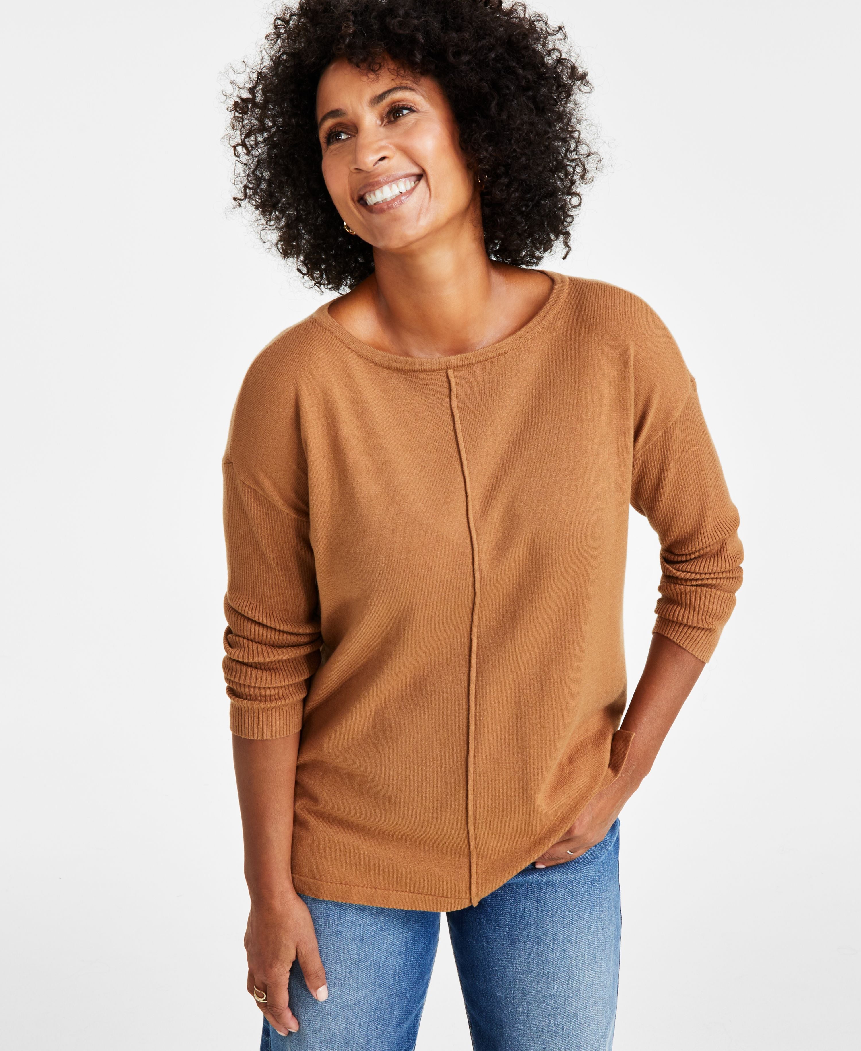 Women's Seam-Front Tunic Sweater
