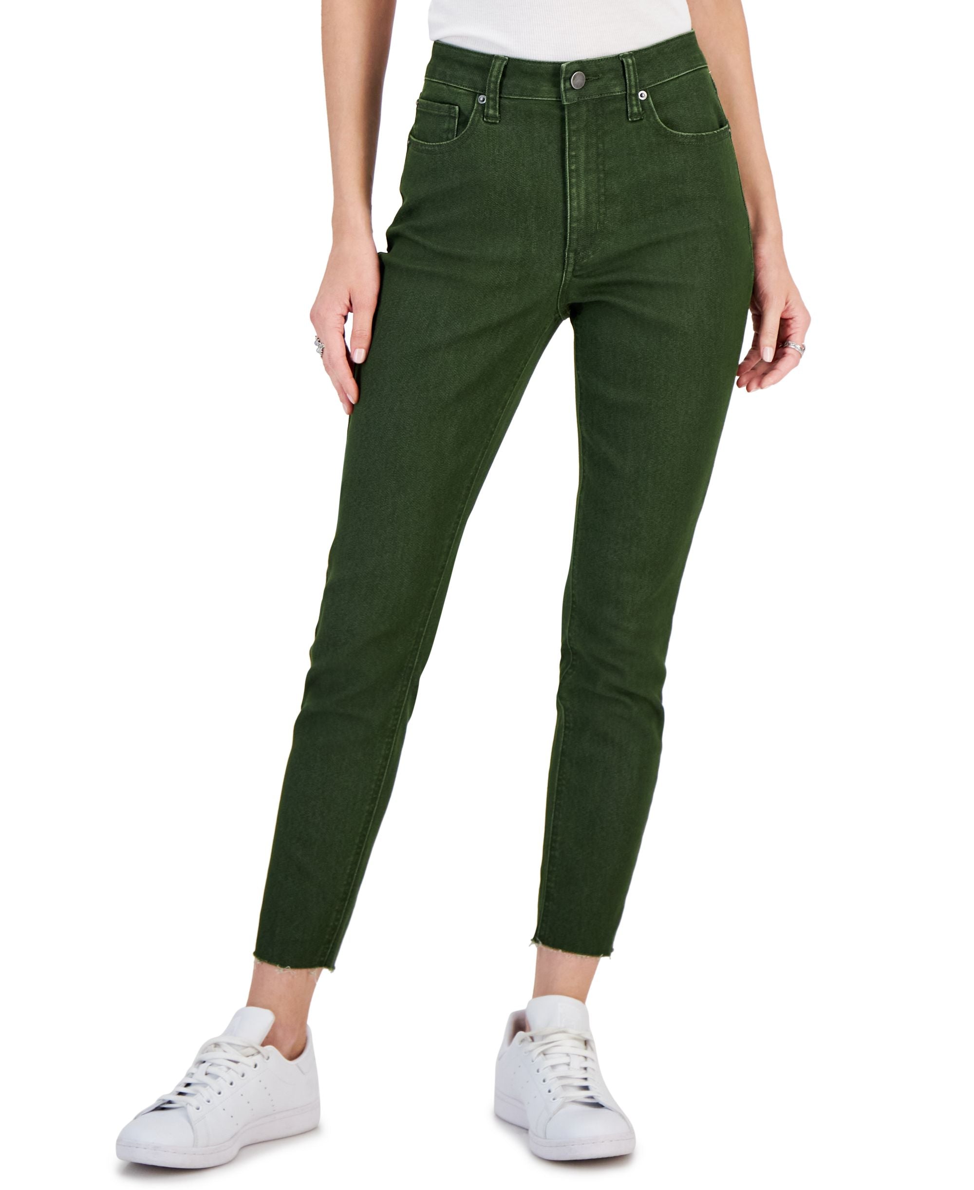 Juniors' Perfect Lift Cut-Hem Skinny Denim Jeans