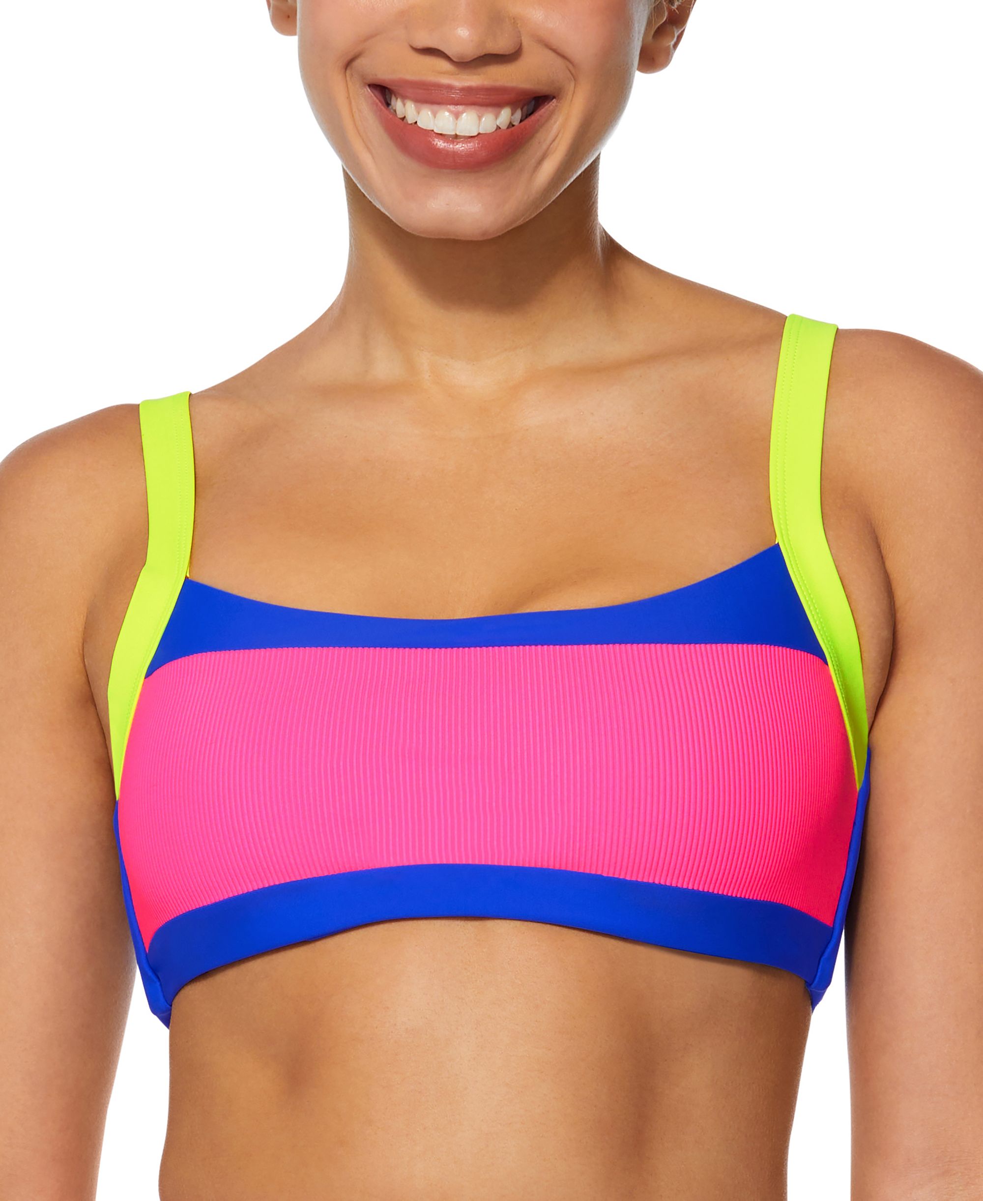 Women's Colorblock Bralette Bikini Top