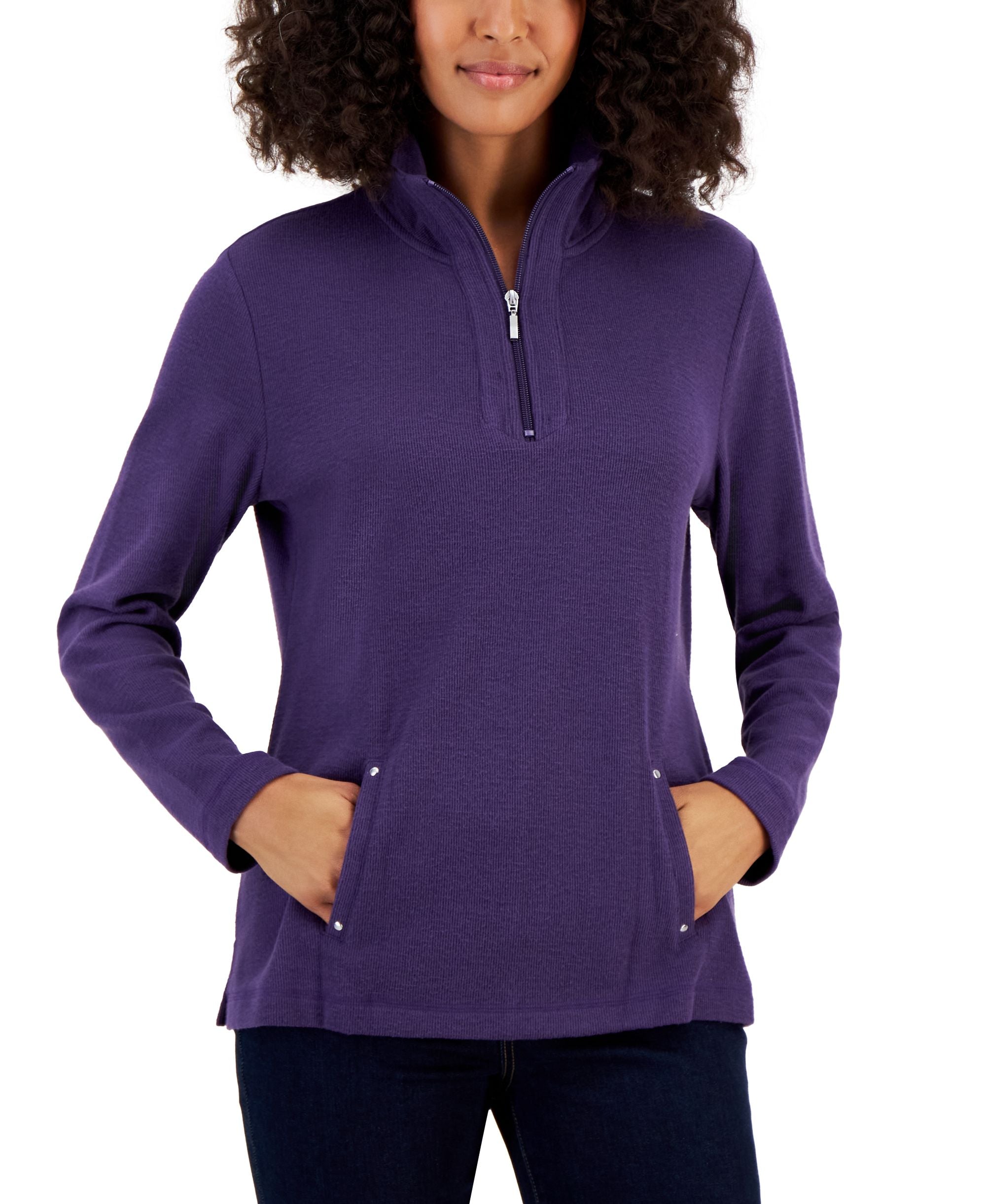 Karen Scott Half Zip Top