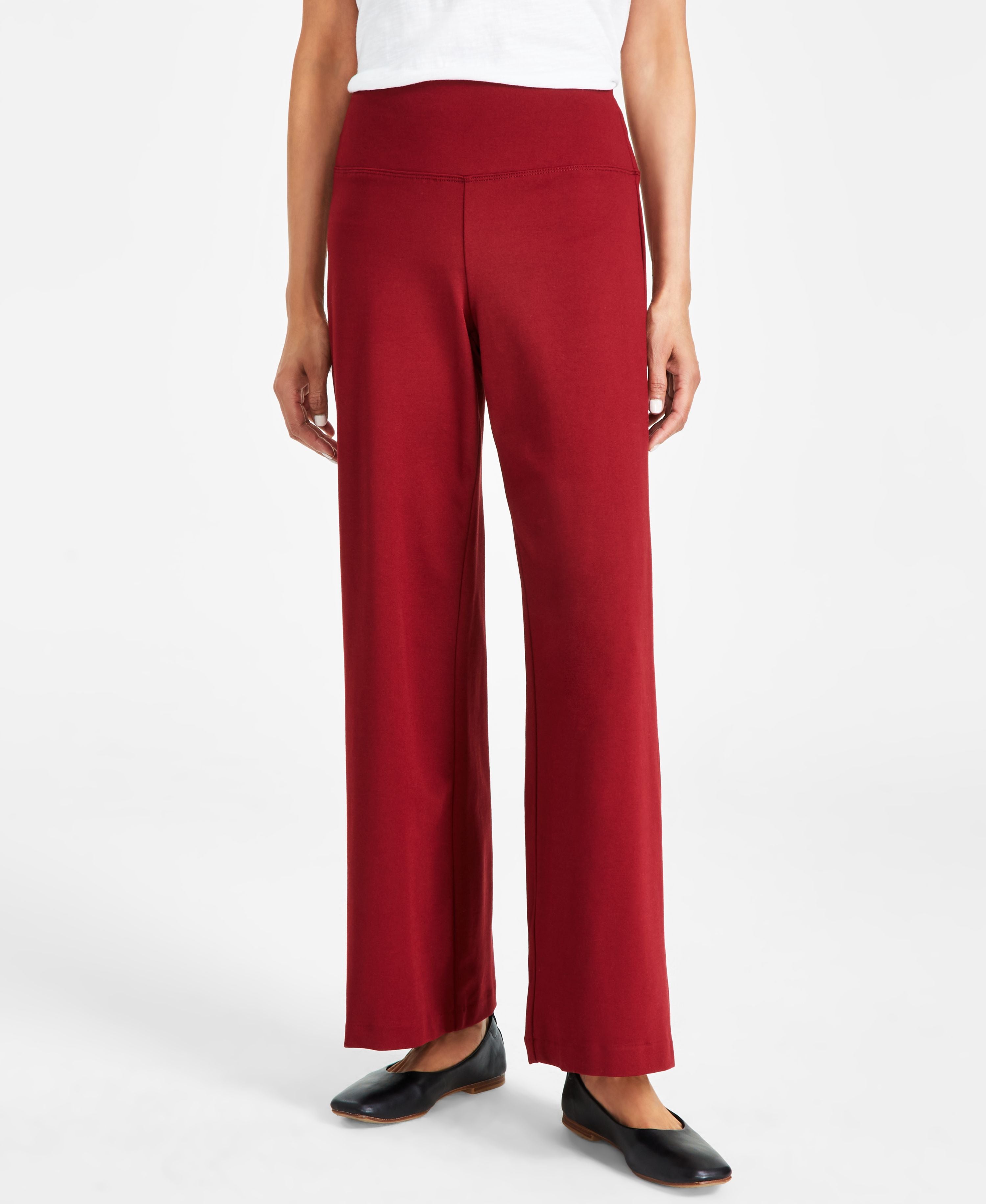 Women's Pont�-Knit Wide Leg Pants