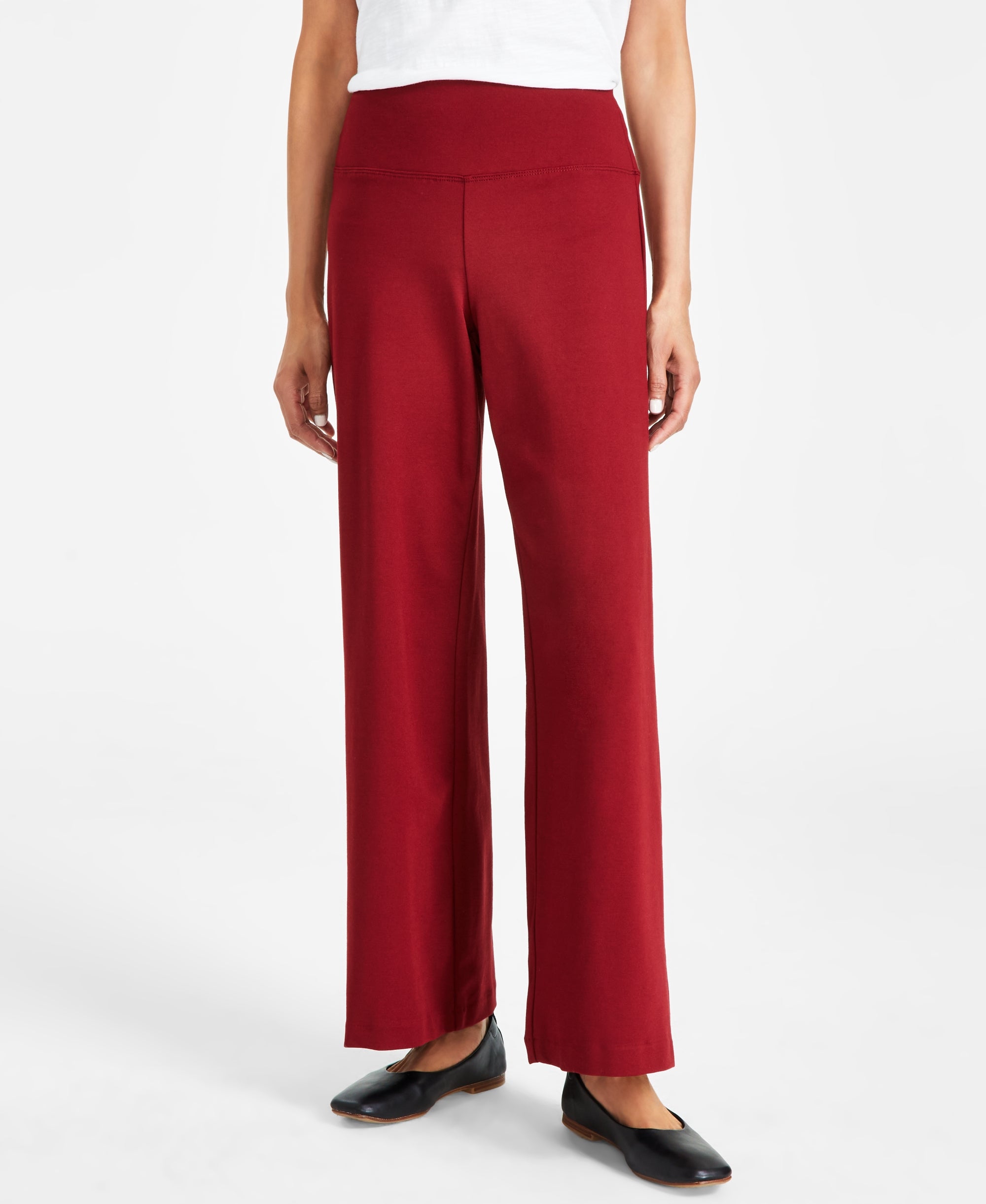 Women's Pont�-Knit Wide Leg Pants